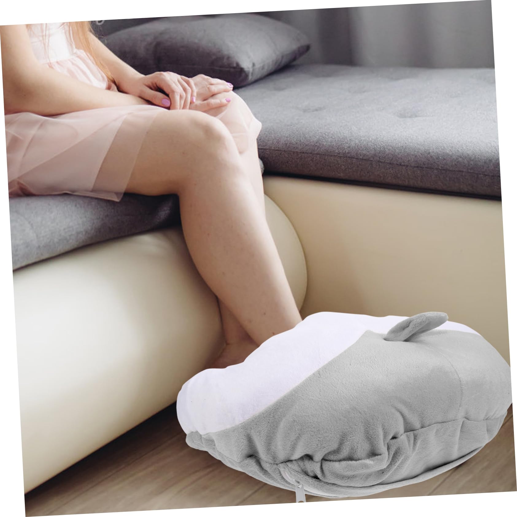 1set Scaldapiedi Elettrico Usb Ricaricabile Peluche Riscaldamento Per Inverno Comodo e Pratico Tasca Per Mani o Piedi Accessorio Per Casa e Campeggio