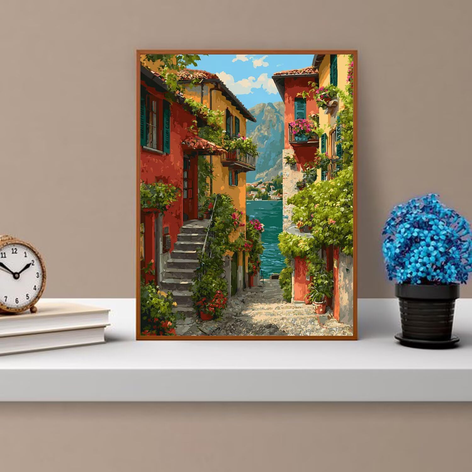 Dipingere con i Numeri Adulti La casa, piante Dipingere con i Numeri Bambini DIY Kit, Set Premium con Pennelli, Decorazione Casa & Creativo Regalo di Compleanno, Attività di Tempo libero 70x95cm z-71
