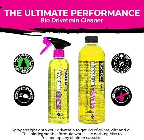 Miniatura 14 de Muc-Off Limpiador Bio Drivetrain Limpiador de cadena de bicicleta biodegradable eficaz y desengrasante en aerosol Adecuado para todo