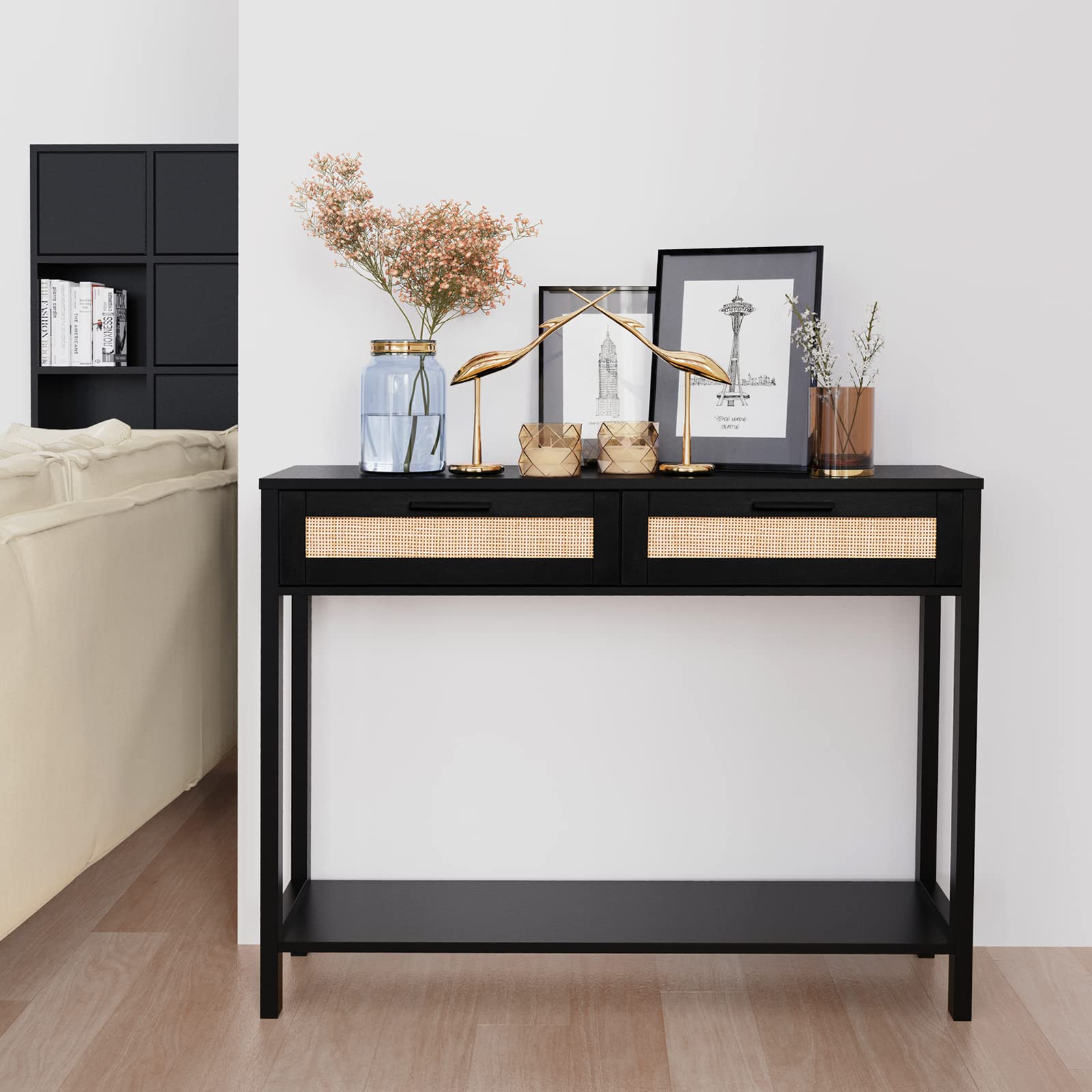 Amazon｜CREATIVELAND 引き出し2段コンソールテーブル