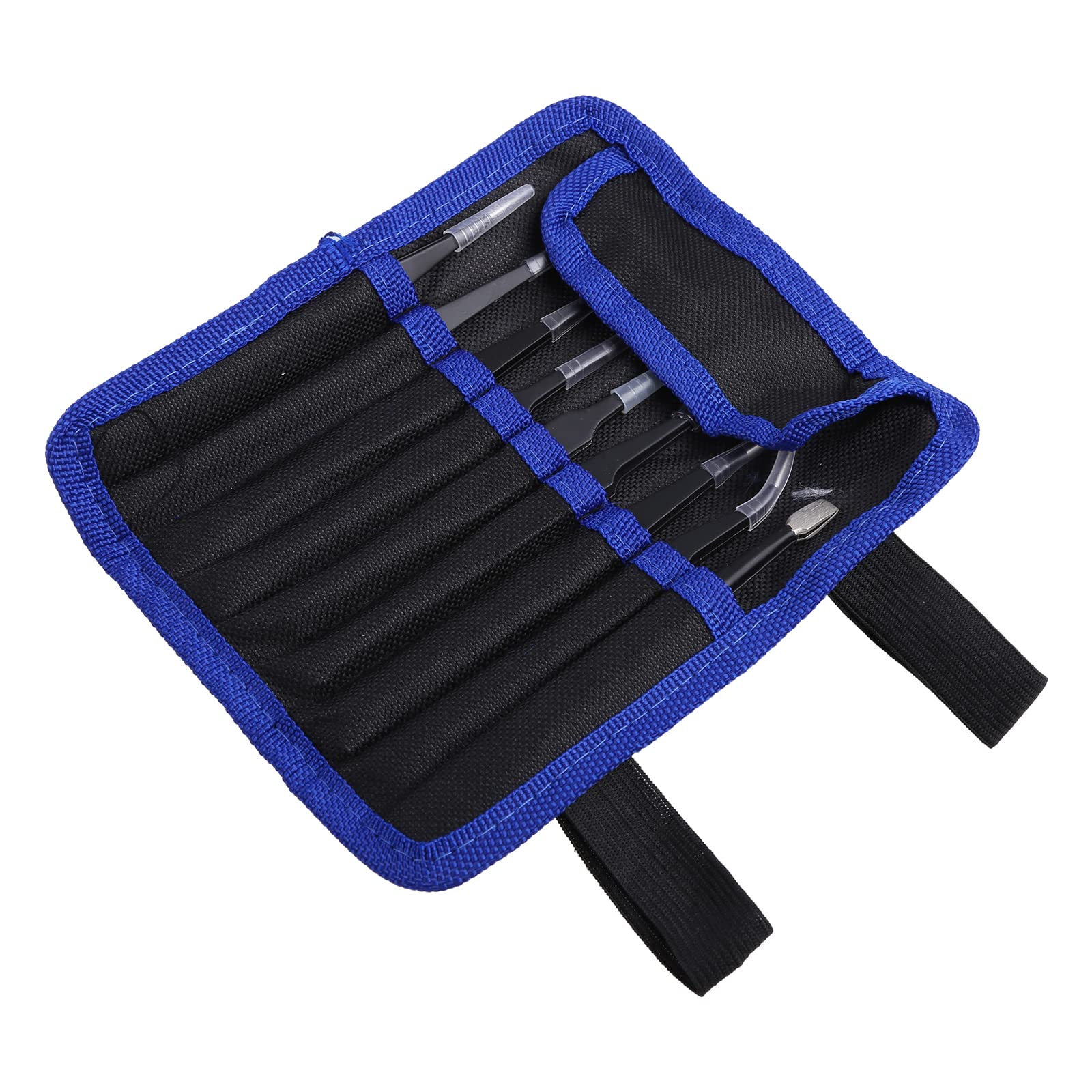 Set Pinzette Precisione ESD - 9 Pezzi In Acciaio Inox Antistatico Con Borsa, Per Elettronica, Modellismo E Gioielli