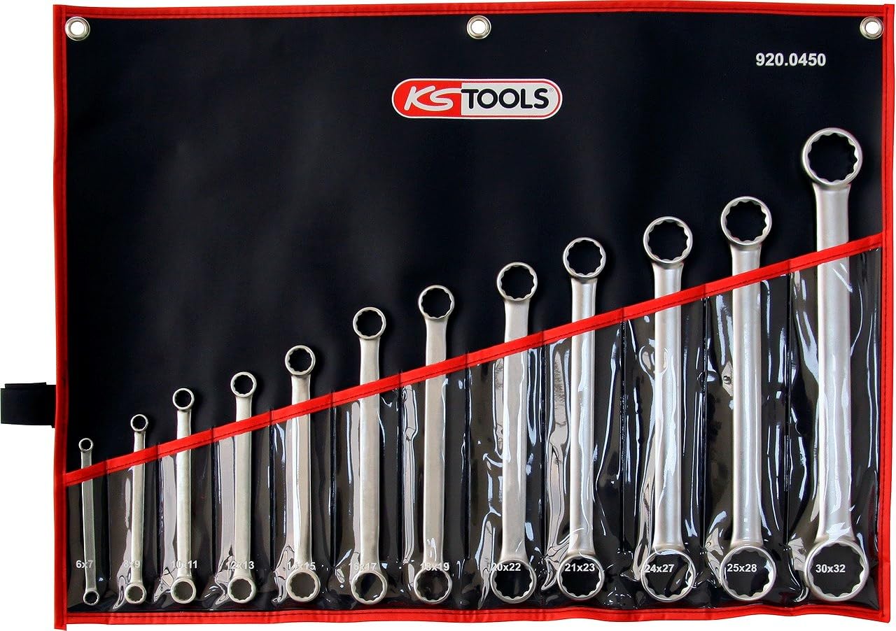 KS Tools 920.0450 ULTIMATE+ Zestaw podwójnych kluczy oczk. prostych, 12-szt