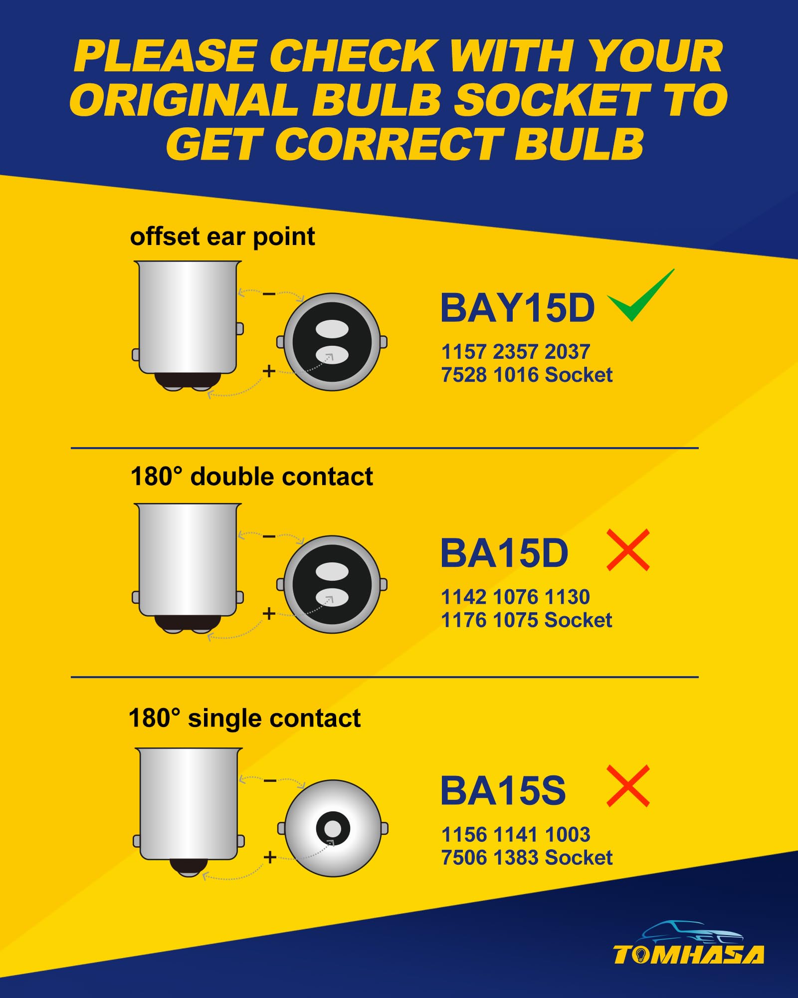 1157 - Bombillas LED de repuesto para bombillas intermitentes, color amarillo ámbar BAY15D 7528 2057 2357 LED de repuesto para luces intermitentes delanteras y traseras, luces intermitentes