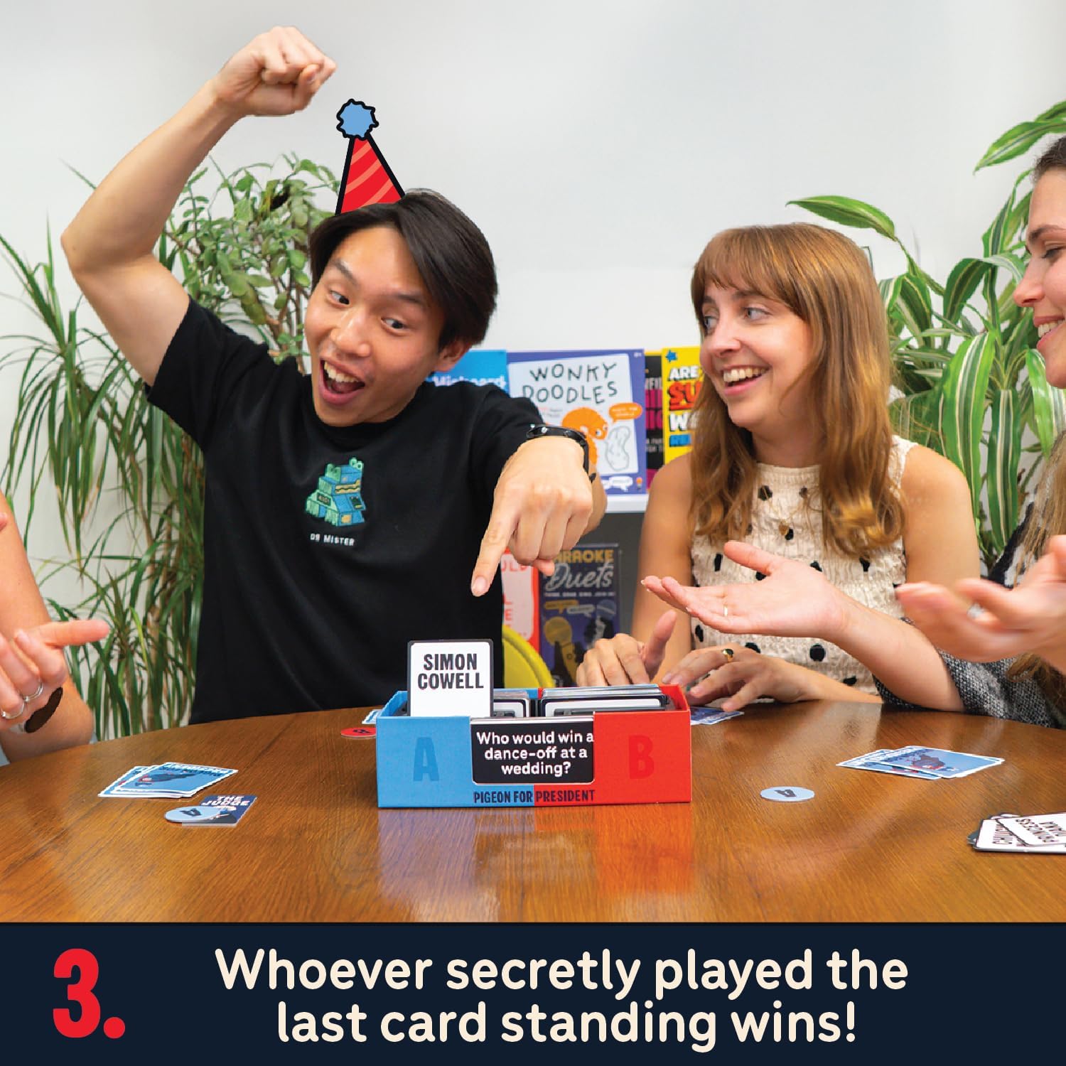 Lucky Egg Pigeon for President – The World’s Most Ridiculous Debates Fun Party Games | 250 Characters, 100 Hilarious Scenarios | Card Games for Adults, 2+ Players, Ages 17+, 30+ Minutes