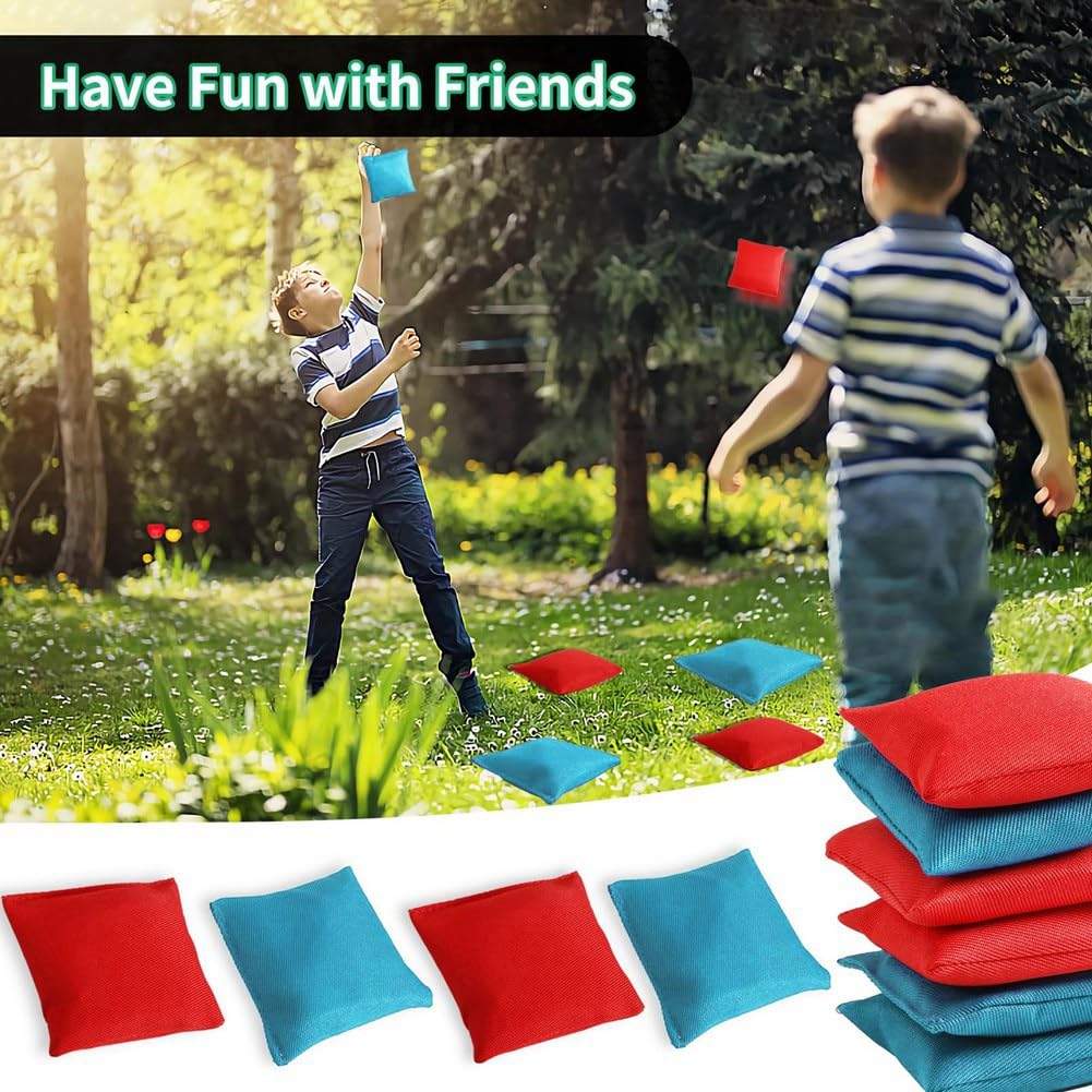 16 bolsas de juego para niños Bean Bags, bolsas de lanzamiento para juegos de Maiz para niños con relleno