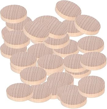 Pack of 100 Wooden Discs Round Blank Wood Slices Wood Log Discs Round Unfinished Wooden Circles Natural Wooden Discs with 4 cm Diameter for DIY Crafts Painting Wedding Home Decoration