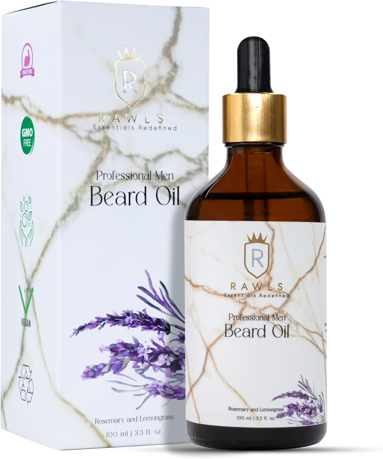 Beard Oil for Men-100ml | Natural Beard Growth Oil for Men with Argan Oil & Rosemary Oil for muuchstac Beard Fast Growth Conditioner and Softener - Strengthens Beards and Mustaches for Men