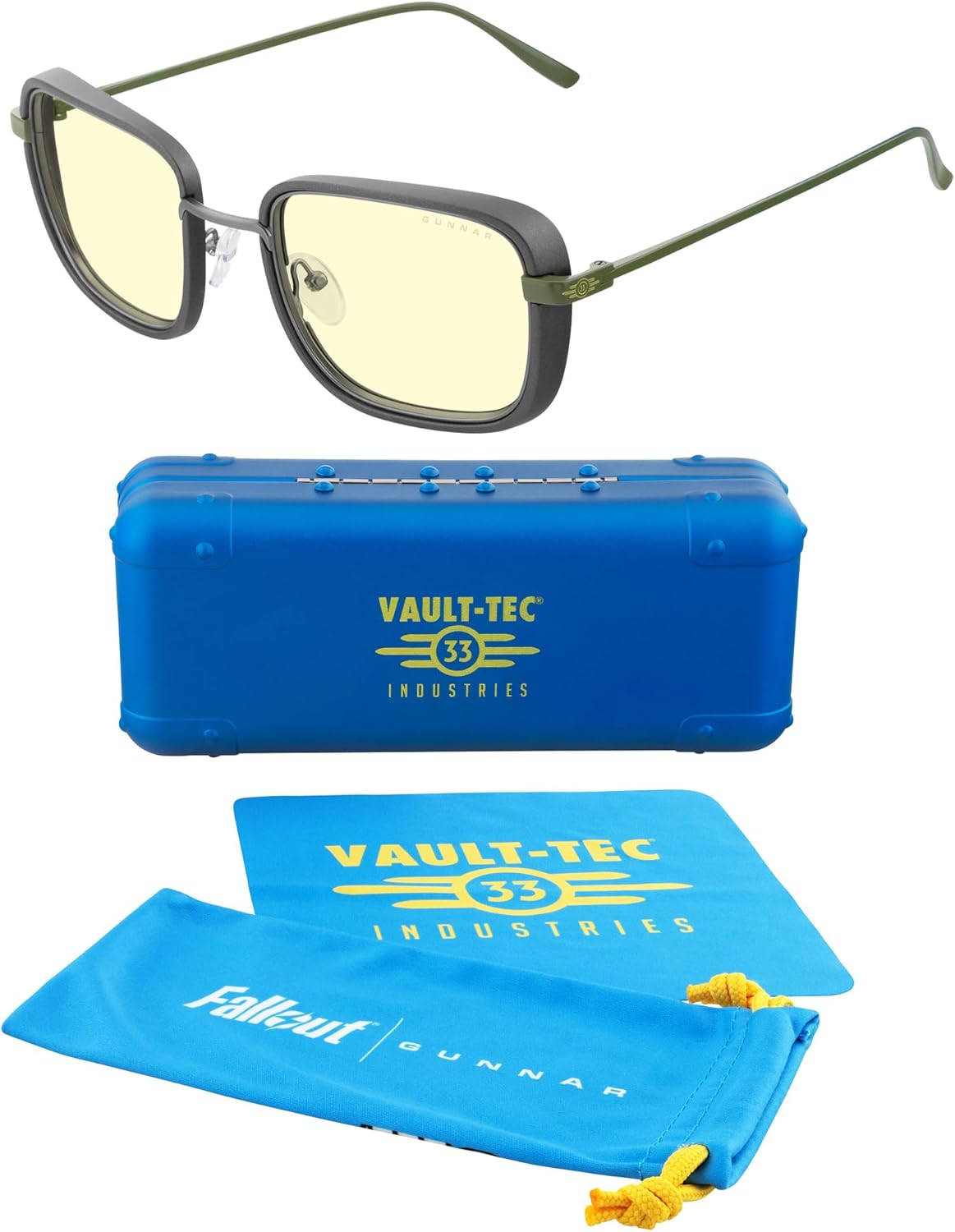 Fallout GUNNAR Gaming, Computer, Blue Light Blocking Glasses – Exclusive Vault 33 Glasses – Patented Lens Technology