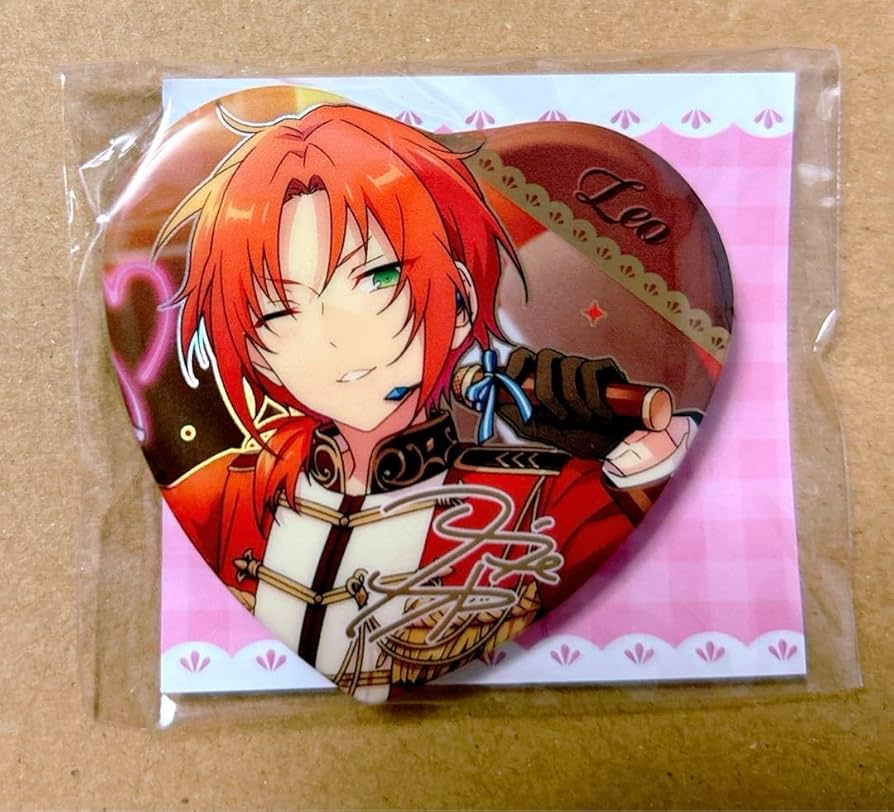 【あんスタ　GIRA★デコ】ハート缶バッジ　レオ GIRA☆デコ】ハート缶バッジ（STARMAKER PRODUCTION／COSMIC