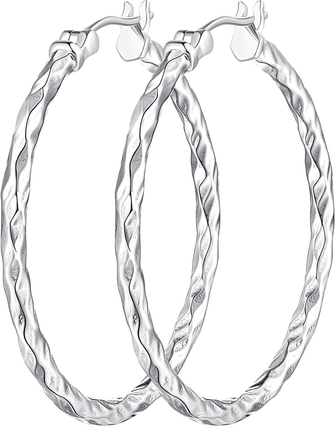 Hoop Earrings Sterling Silver Hoop Earrings for Women Thick