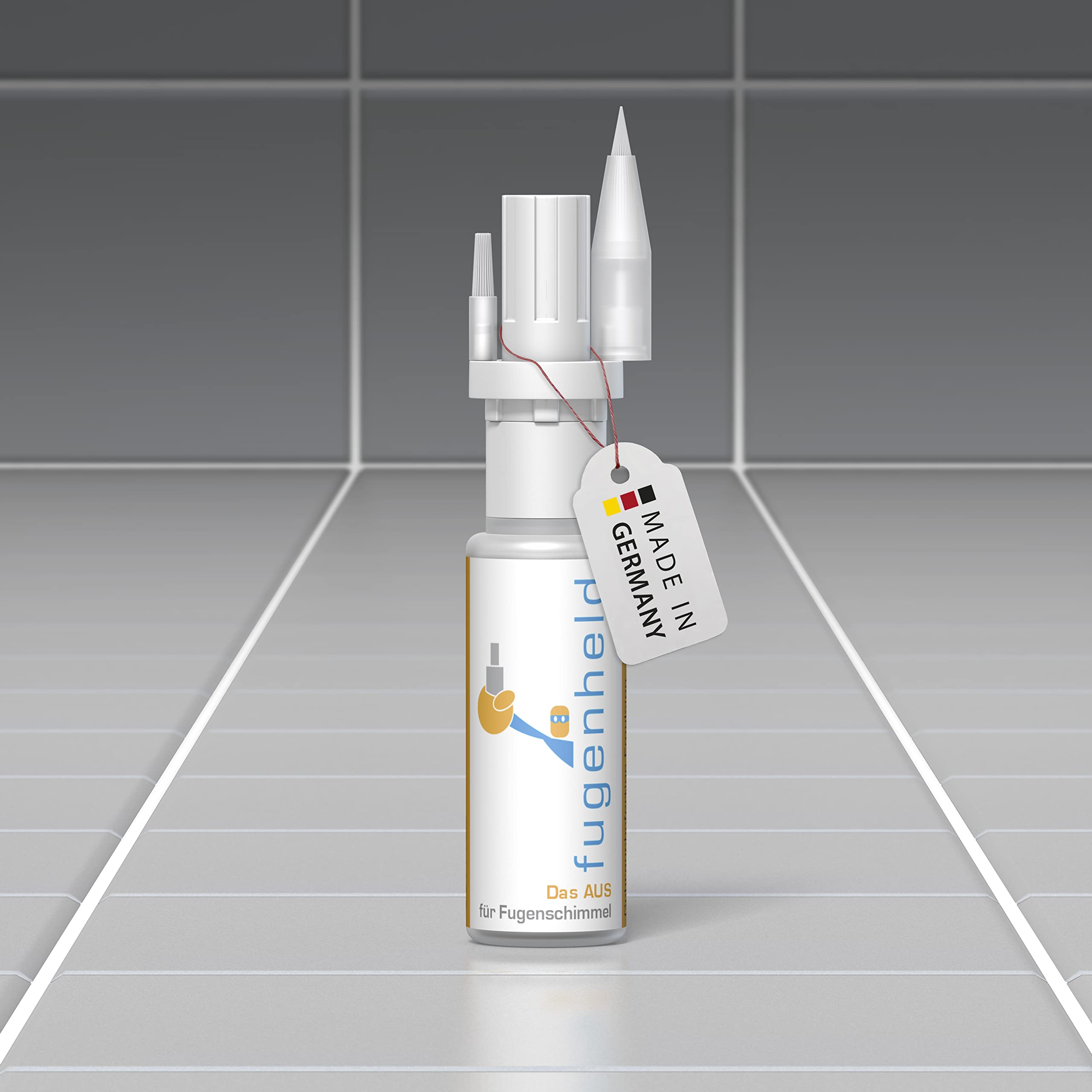 Fugenheld 2.0 Fugenstift Weiß - Fugenversiegelung Innen - Feuchtigkeitsresistente Fugenfarbe für Zementfugen - Wasserfest & Schnelltrocknend - 1x11,5ml