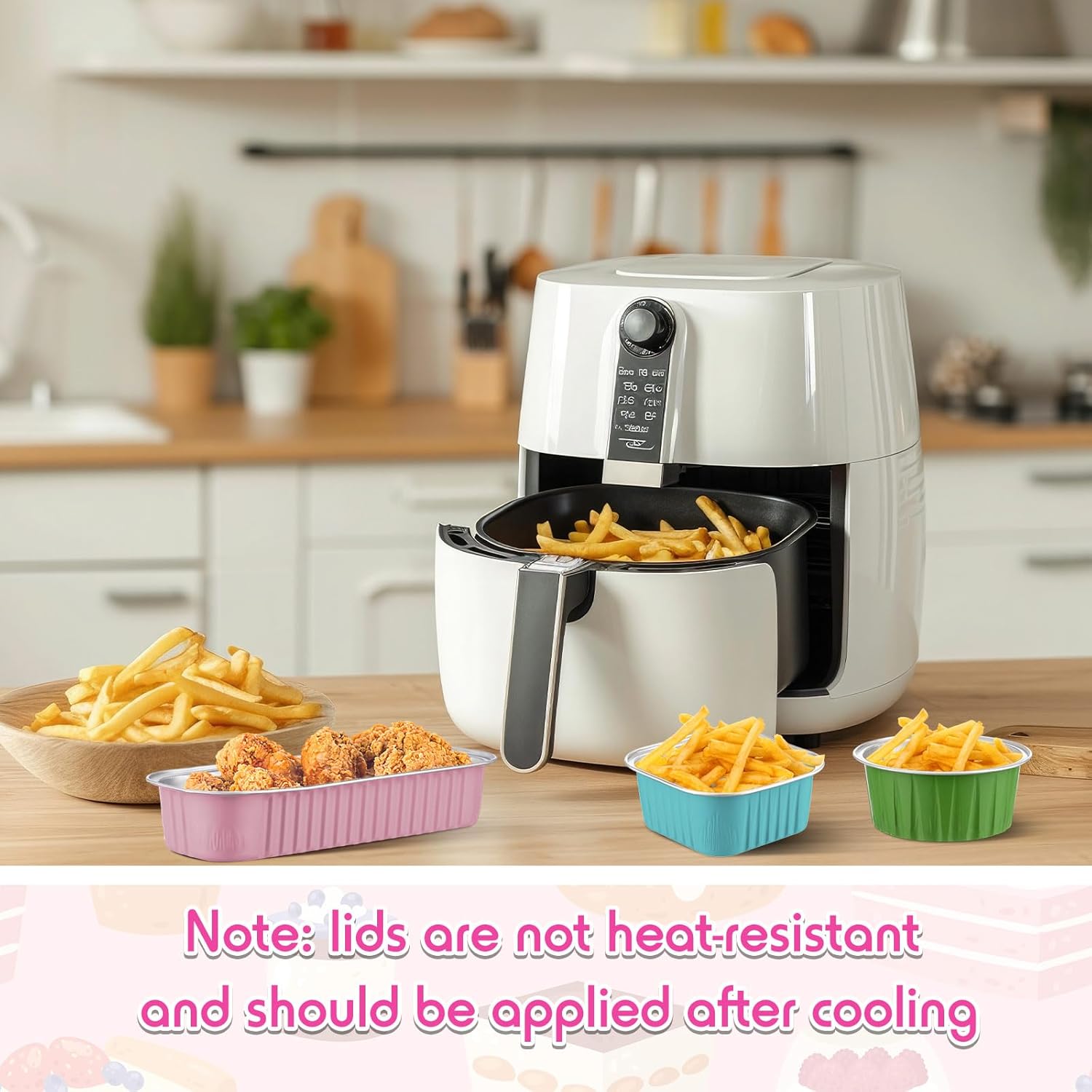 540 Pcs Mini Loaf Pans with Lids and Spoons 6.8 oz Rectangular Aluminum Foil Baking Pans Mini Cake Tins for Bread Desserts(Pastel Color,Rectangle and Circle Style) - Image 4