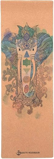 Shakti Warrior Samskara Cork Yoga mat - Artist Designed, Premium eco Friendly mats, Non Slip, Non Toxic, Great for Regular...