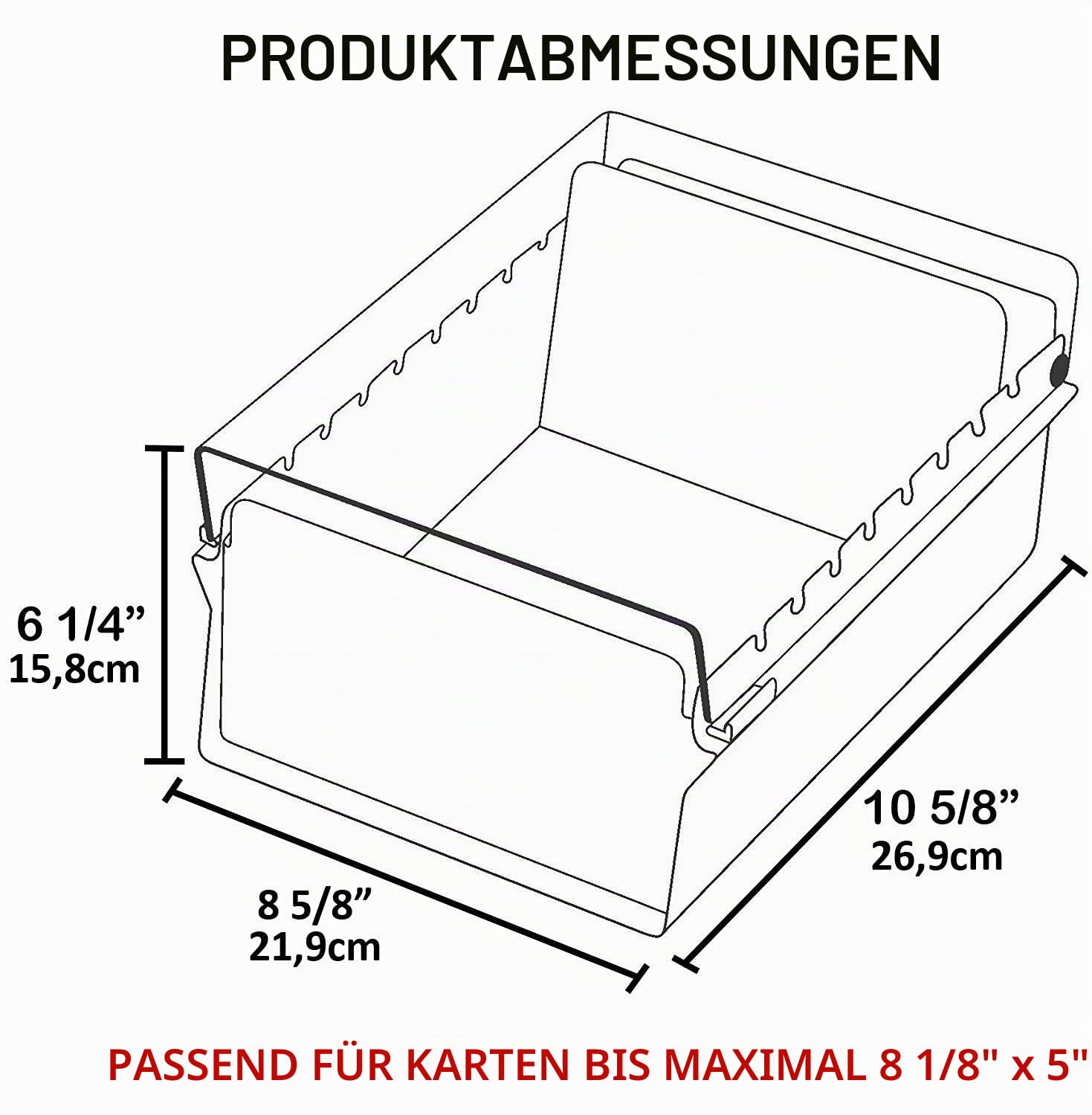 Acrimet 5" x 8" Karteikartenhalter Organizer mit Metallbasis, Robust (Inklusive AZ-Indexkarten und einem Kunststoff-Trenner) (Grüne mit klarer Kunststoffdeckelabdeckung)