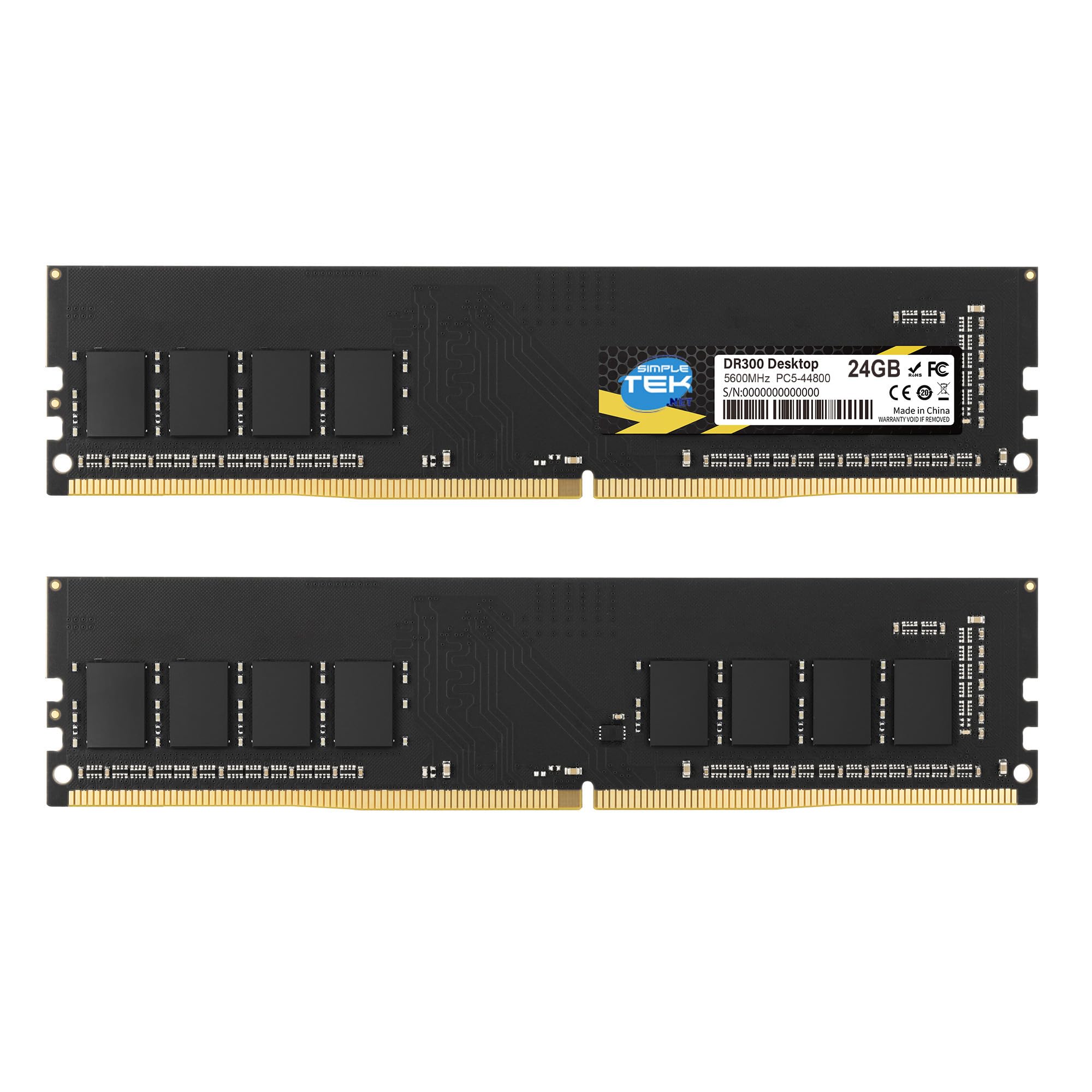 SIMPLETEK - Memoria RAM 24GB DDR5 5600 MHz - PC5-44800 - Modulo DIMM per Computer Desktop PC