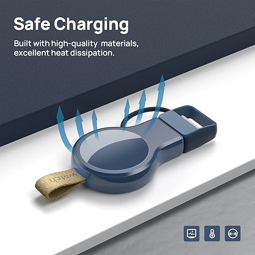 Miniatura 6 de NEWDERY - Cargador para reloj Apple Watch, USB, inalámbrico, portátil, ligero, magnético, carga rápida para Apple Watch Series SE, 7, 6, 5, 4, 3, 2,