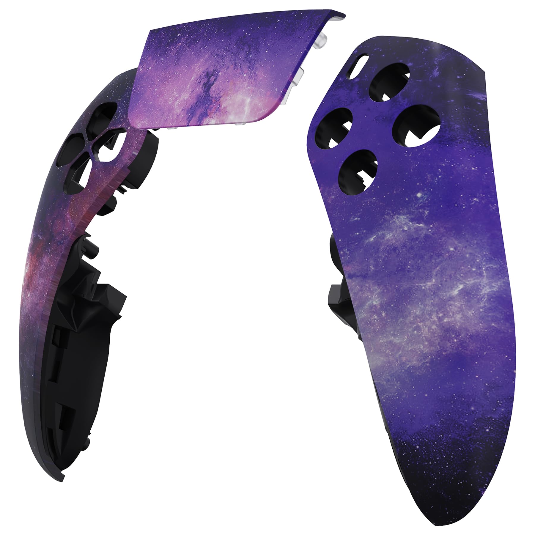 eXtremeRate Frontschale mit Touchpad, kompatibel mit PS5 Edge Controller, Nebula Galaxy DIY Ersatz-Frontplatte, benutzerdefinierte Touch-Pad-Abdeckung, kompatibel mit PS5 Edge Controller
