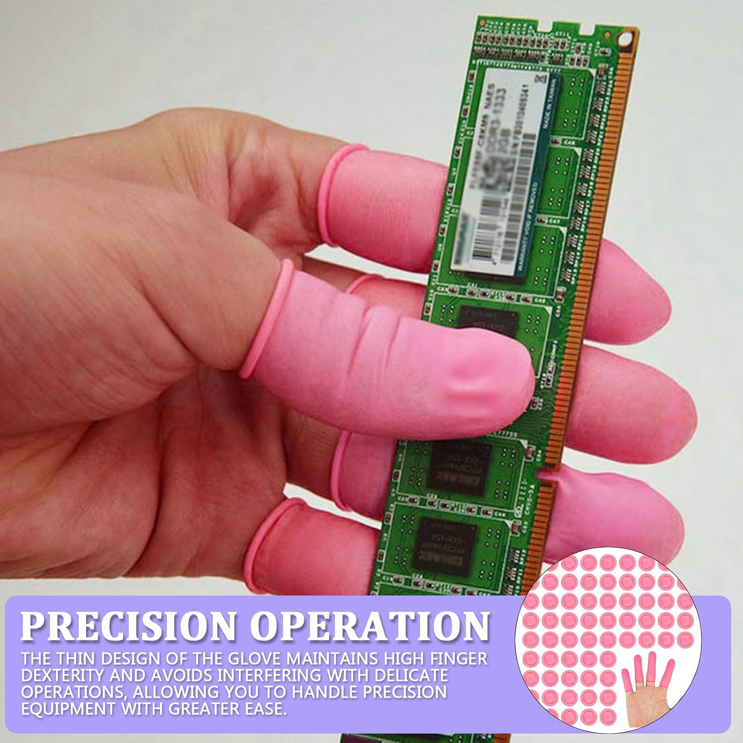 600Pcs Finger Protectors Anti Static Rubber Fingertip Cover Protector Disposable Finger Covers