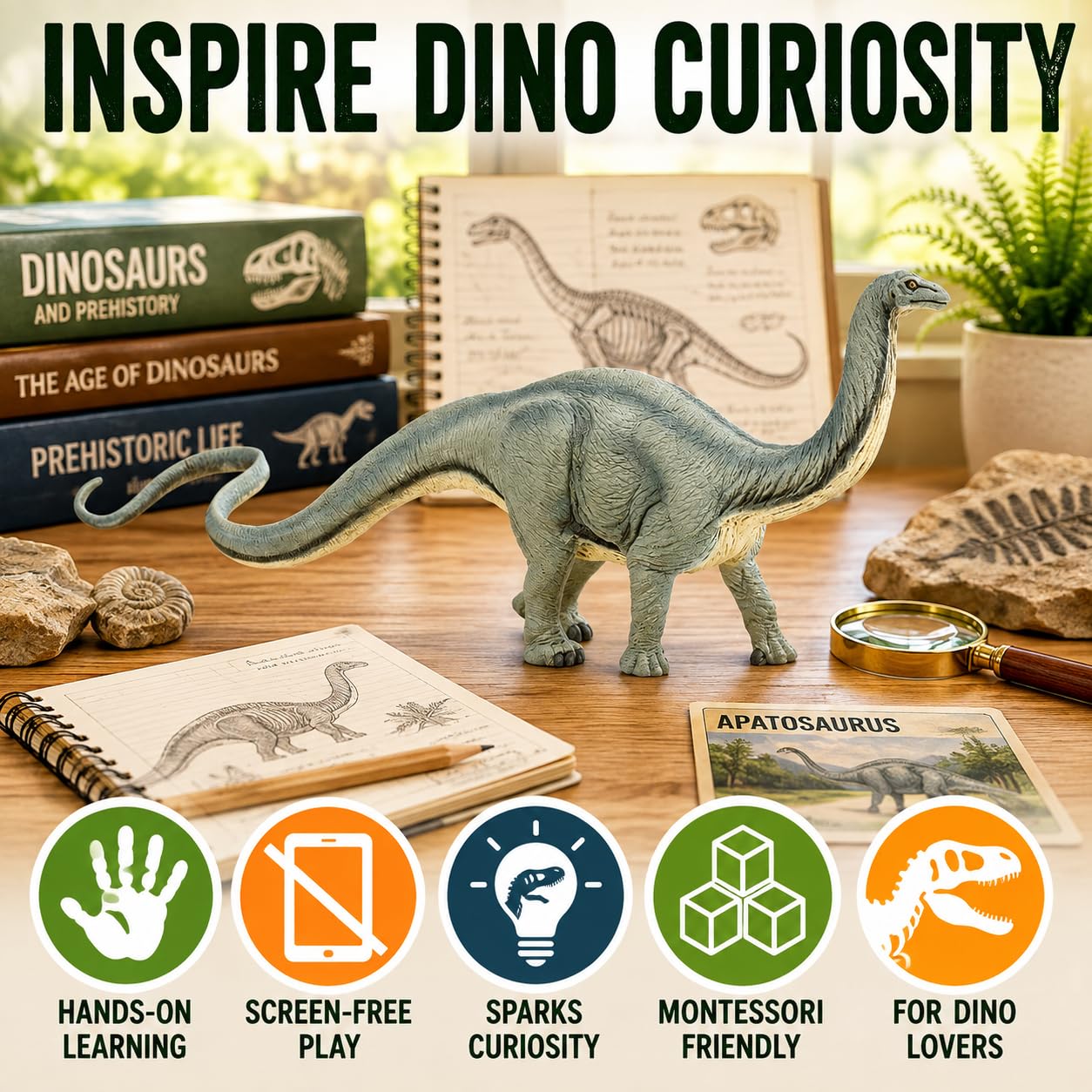 Amazon.com: Safari Ltd. Apatosaurus Toy - 13 Inch Realistic