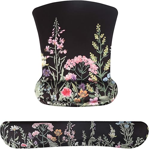 iCasso - Reposamuñecas para mouse y reposamuñecas para teclado de computadora de espuma viscoelástica soporte ergonómico es más fácil teclear y es