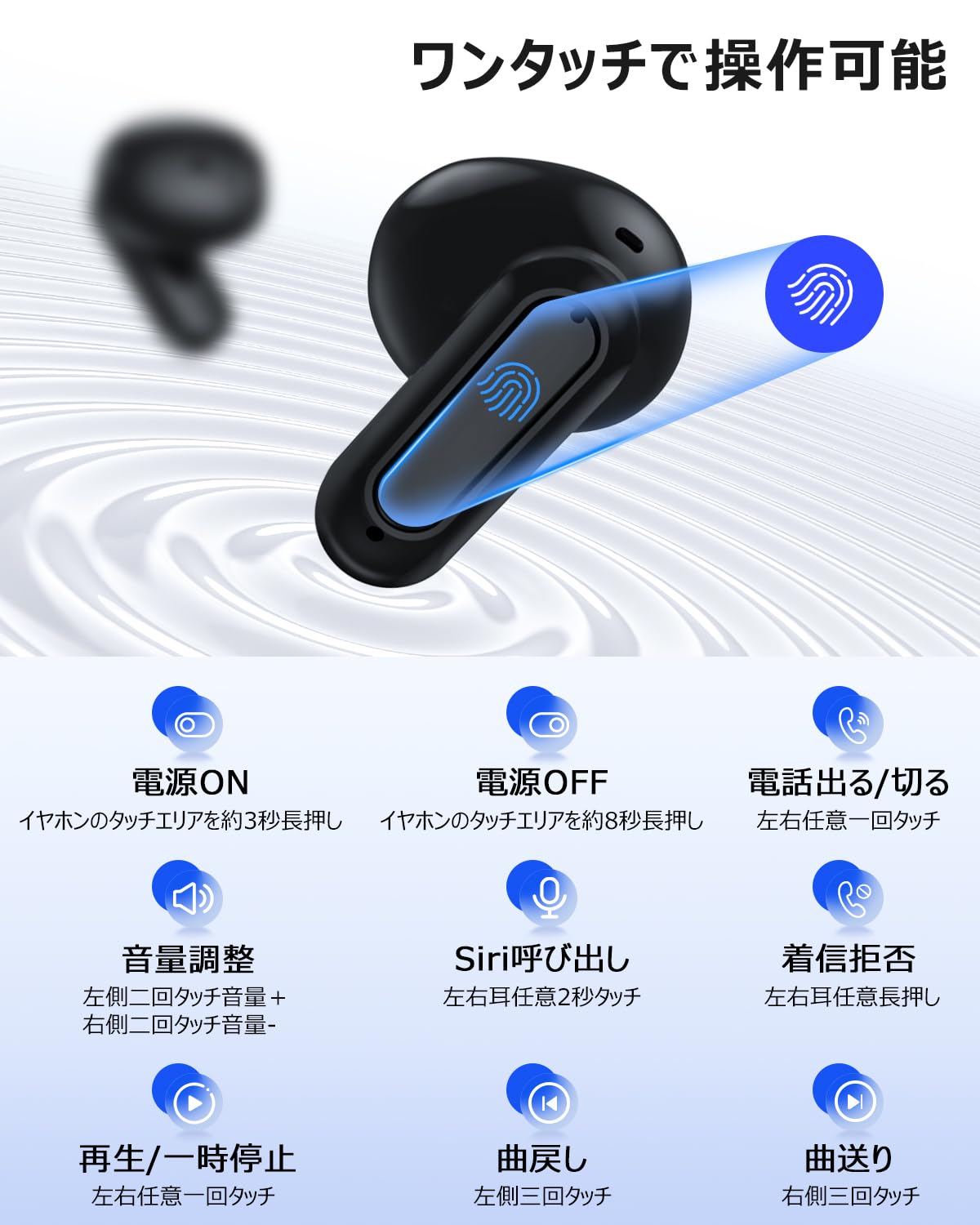 Amazon.co.jp: SAMONIC ワイヤレスイヤホン Bluetooth Type-C
