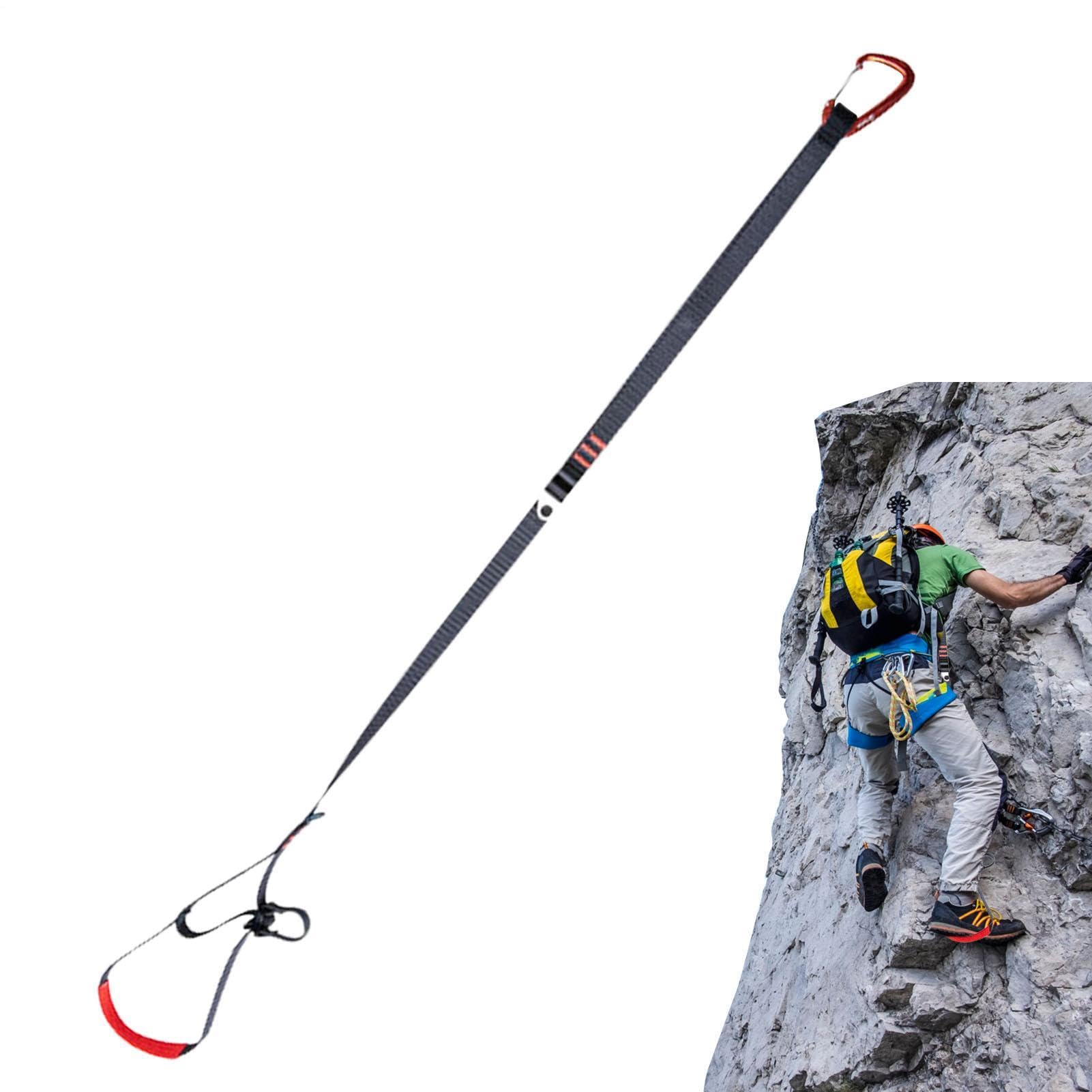 1p Easy Ascender Loop Climbing - 111g Adjustable Aider Foot Sling, Rope Ascending Support Strap, Durable Rock Climbing Gear, Anti Slip Safety Design | Reliable Ascender Loop for Outdoor Walking