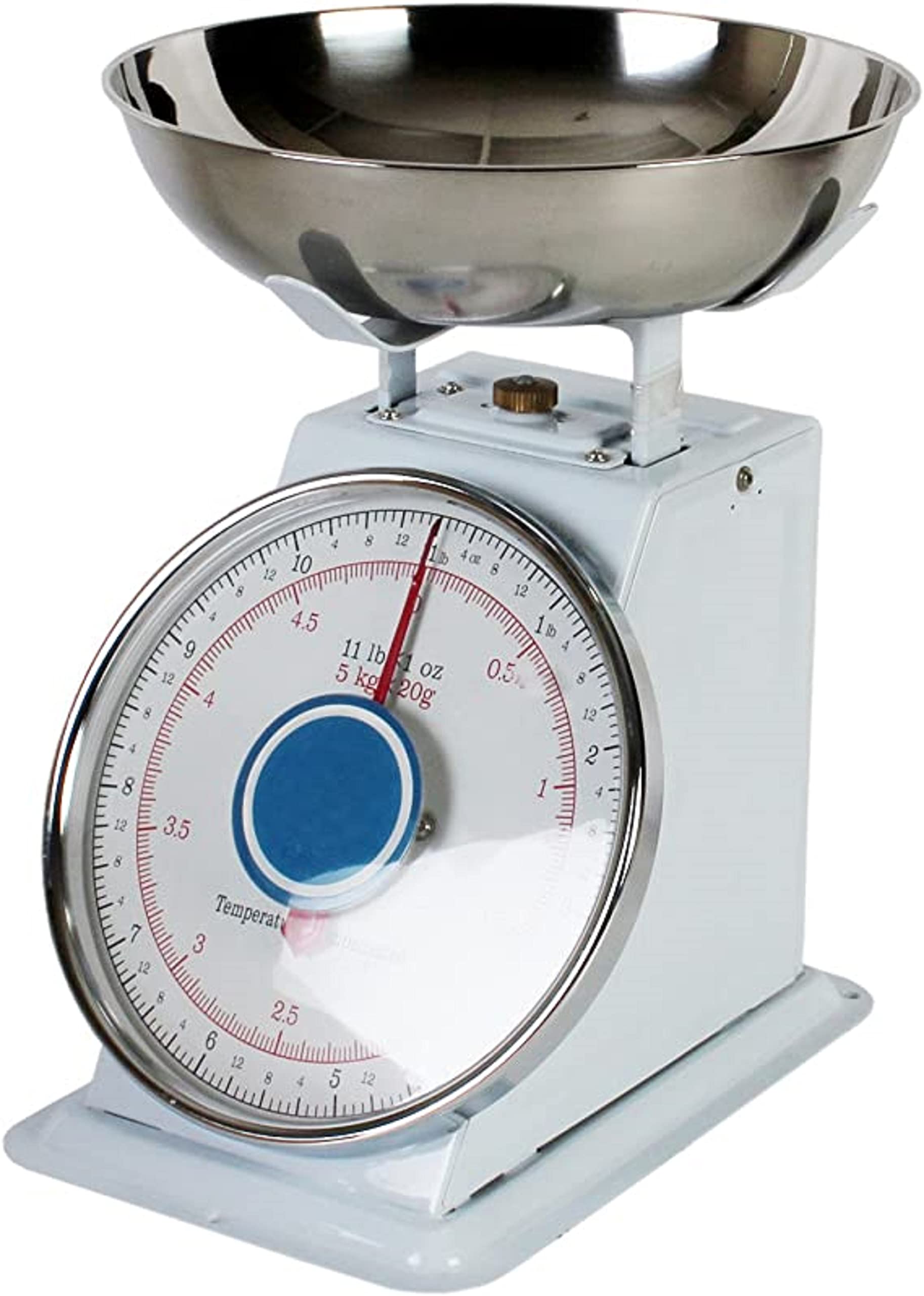 TrueCraftware- 11 lb. Mechanical Kitchen Bowl Platform Weighing Food Scale- Heavy Duty Portion Control Mechanical Kitchen and Food Scale Industrial Dial Scale for Kitchens and Restaurants