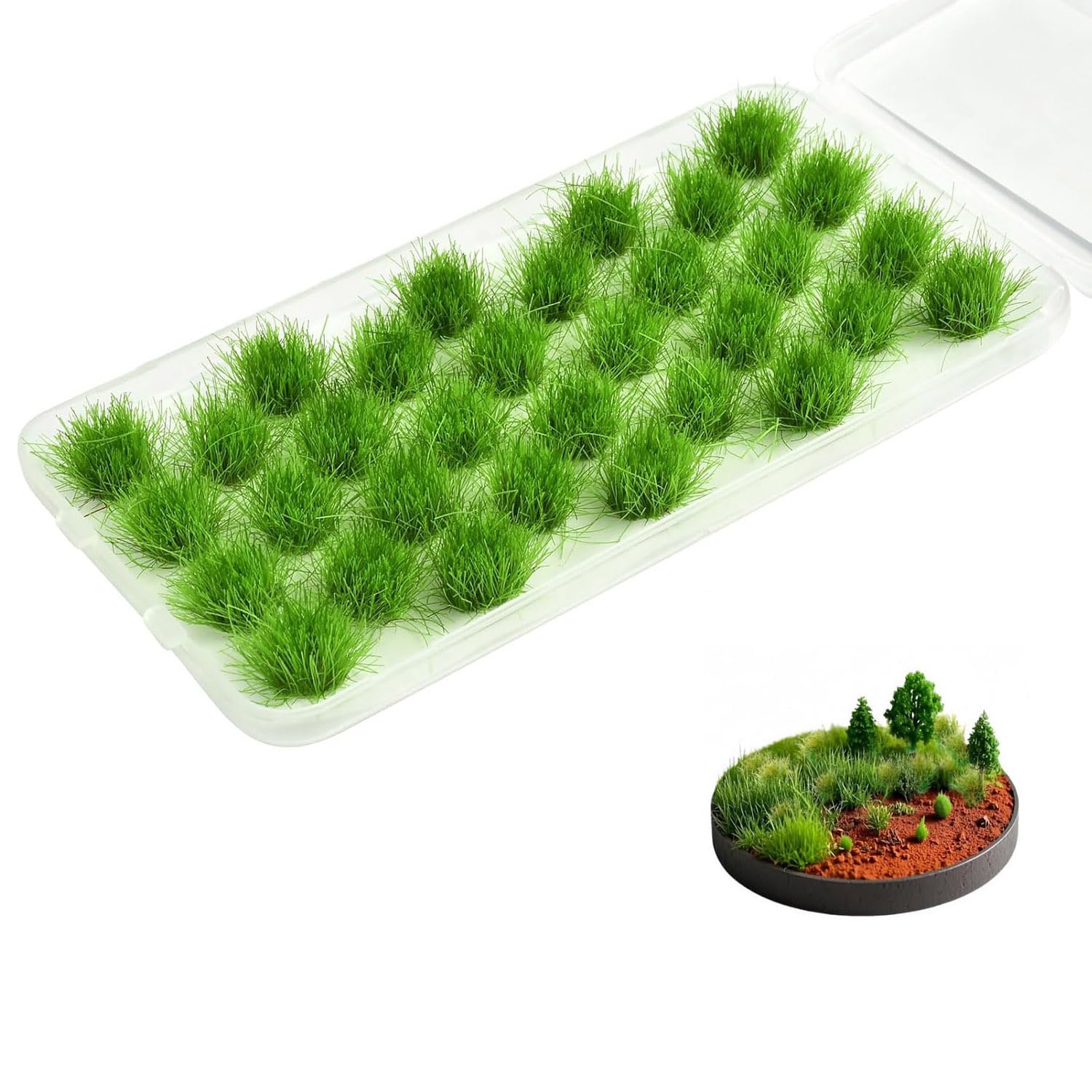 RXKFIGX Kit 32 Touffes D'Herbe Miniatures – Modèle Statique En Résine Pour Dioramas, Trains Miniatures Et Paysages DIY
