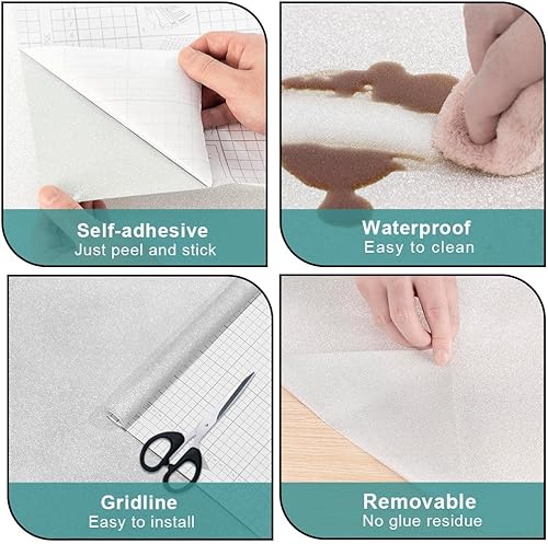 Miniatura 6 de Arthome - Papel tapiz con purpurina para despegar y pegar, papel de contacto autoadhesivo con purpurina plateada de 17 x 240 pulgadas, para paredes,