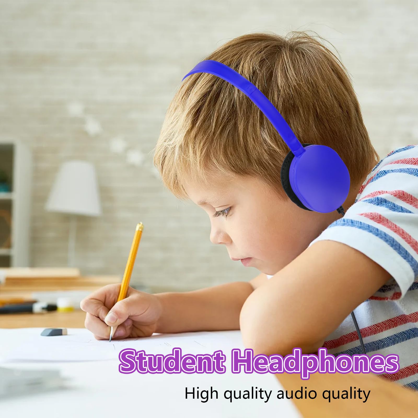 Paquete de 30 auriculares de aula para niños escolares, juego de auriculares al por mayor para estudiantes, niños, adolescentes, adultos, multicolor