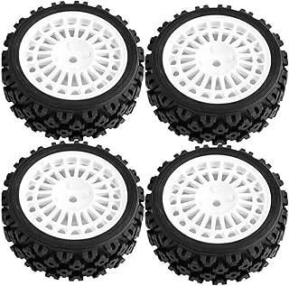 4X 1/10 RC Car Wheel Rim Tyre Tire Set for Tamiya TT01/TT02/XV-01/XV02/HPI Accessory Part