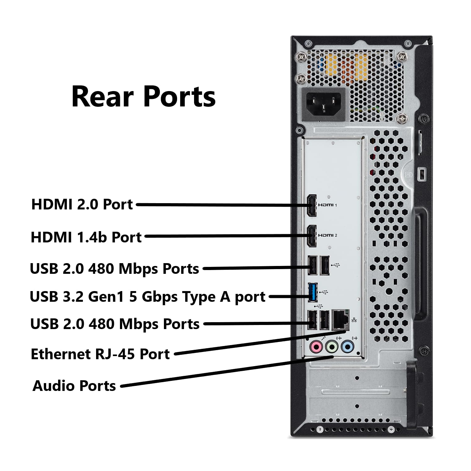 acer Aspire XC-1780-UA91 Desktop | Intel Core i5-13400 10-Core Processor (Up to 4.6GHz) | 8GB 3200MHz DDR4 RAM | 512GB PCIe Gen 4 SSD | SD Card Reader | Intel Wi-Fi 6E AX211 | Windows 11 Home