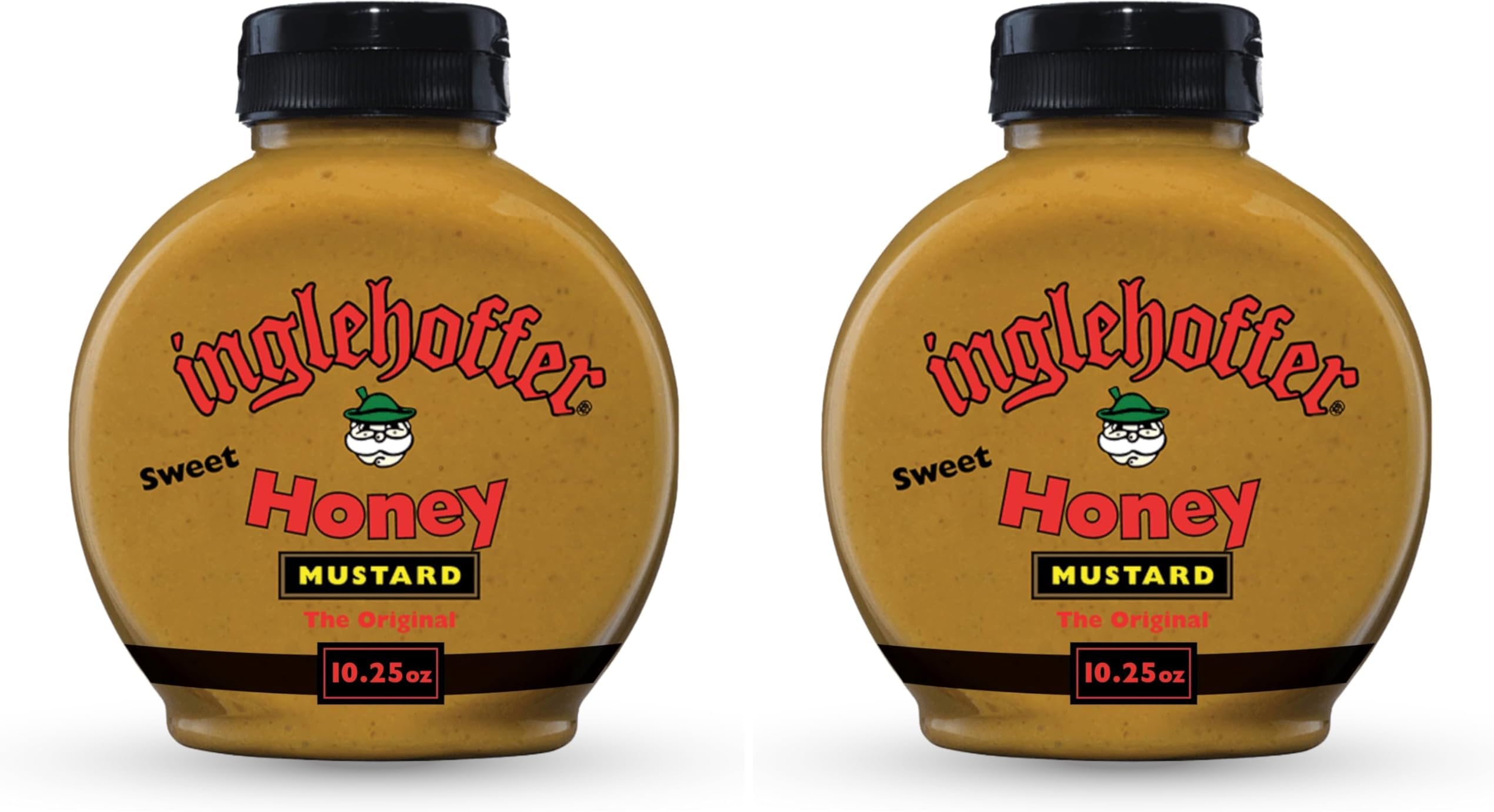Inglehoffer Original Sweet Honey Mustard, 10.25 oz Squeeze Bottle (Pack of 2)
