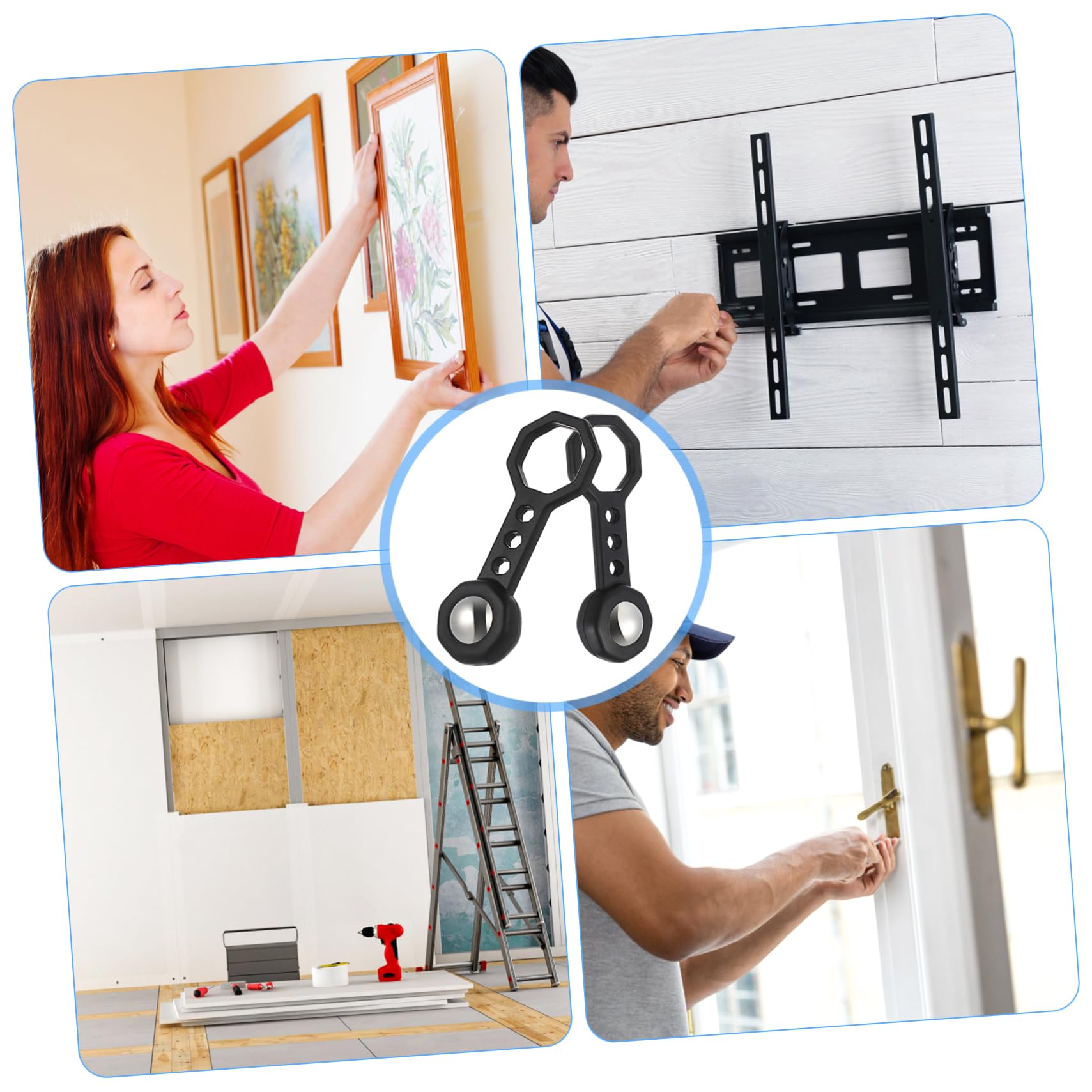 Uonlytech 8pièces Détecteur De Goujons Magnétique Outil De Localisation De Métal Pour Murs Détection Facile Et Précise Des Vis Clous Et Montants Pour Travaux De Bricolage à Domicile