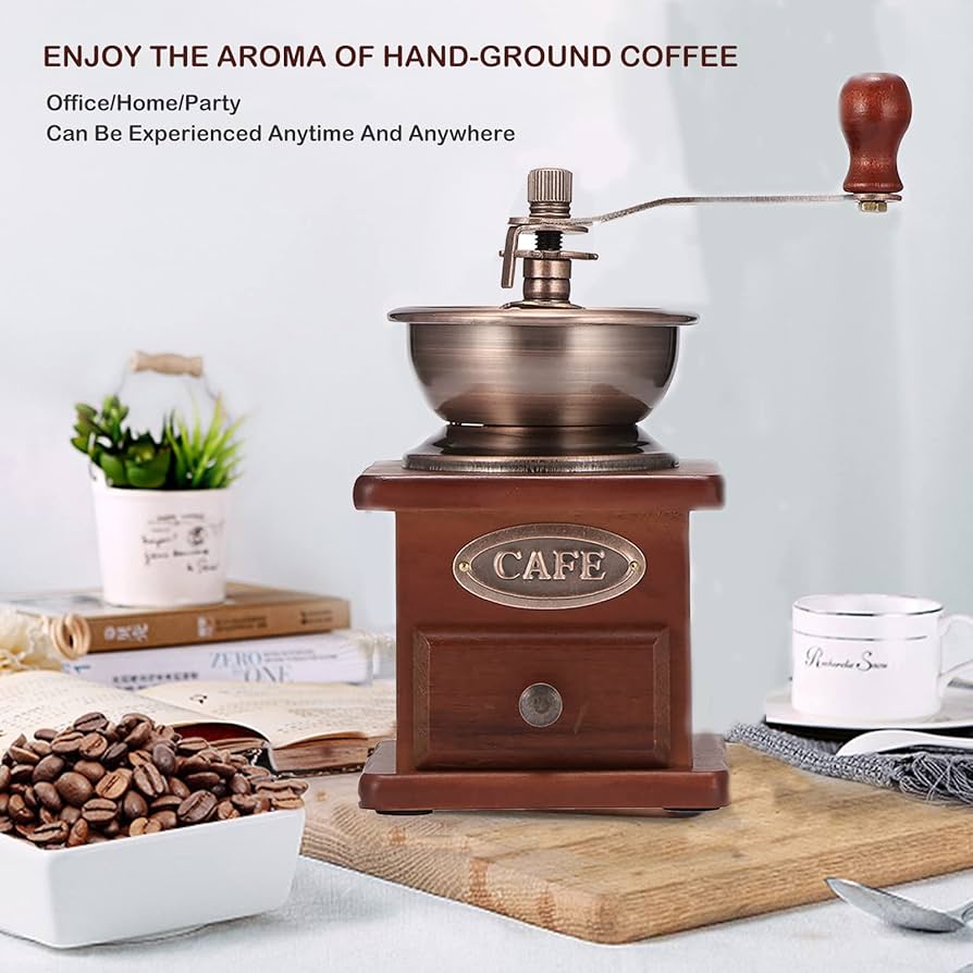 油絵,アンティークコーヒーグラインダー Amazon.com: Manual Coffee Grinder, DDSKY Hand Crank Coffee