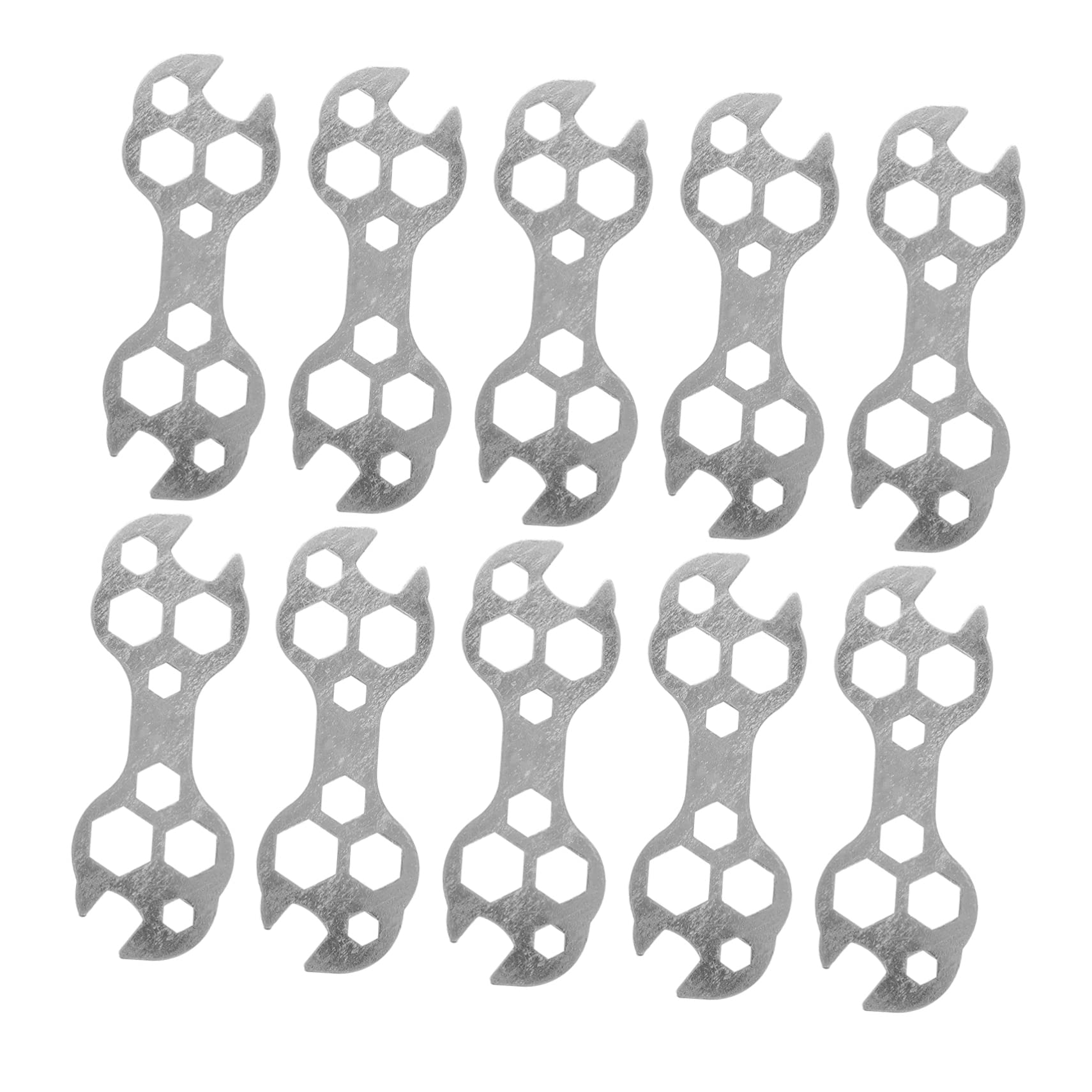 KESYOO 10pcs Multi Functional Bike Repair Tool Portable Wrench for Bike Repair Durable High Grade with Various Hole Ergonomic Design for Easy Use