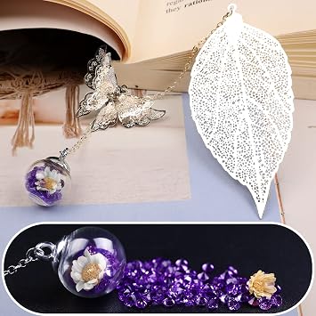Toirxarn Leaf Bookmark - Christmas & Birthday Gift for Women - Personalised Xmas Stocking Filler & Secret Santa Presents to Mum Grandma Teacher Daughter Wife Sister Family Friends Colleague