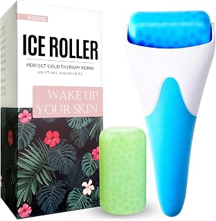 Ice Roller for Face, Ice Roller and 2 Premium Roller Heads for All Skin Types, Facial Ice Roller Skin Care Tool to Relief Eye Puffiness, Migraine Pain, Minor Injury, Wrinkle, Women's Gift