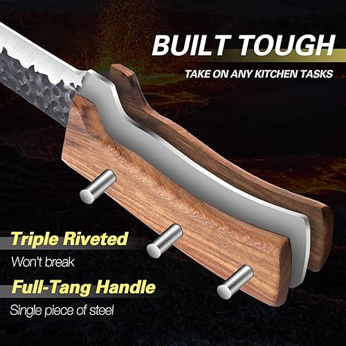 Miniatura 5 de Cuchillos Huusk de Japón, cuchillo de deshuesar para cortar carne de 6 pulgadas, cuchillo de carnicero para recorte de brisket, cuchillo vikingo con
