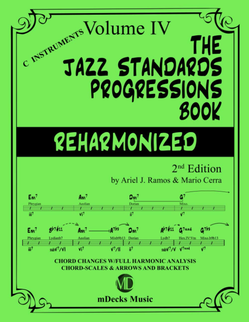 Livre Jazz Standards Progressions Book Reharmonized Vol 4 avec analyse harmonique