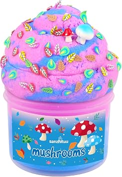 Cloud Slime for Kids, Slime Kit for Girls Ages 8-12, Toy for Girls and Boys, 7oz. Kids Slime Set Party Kit Goodie Bag Stuffers with Cute Charms, Perfect for Birthday Gift Pink & Blue