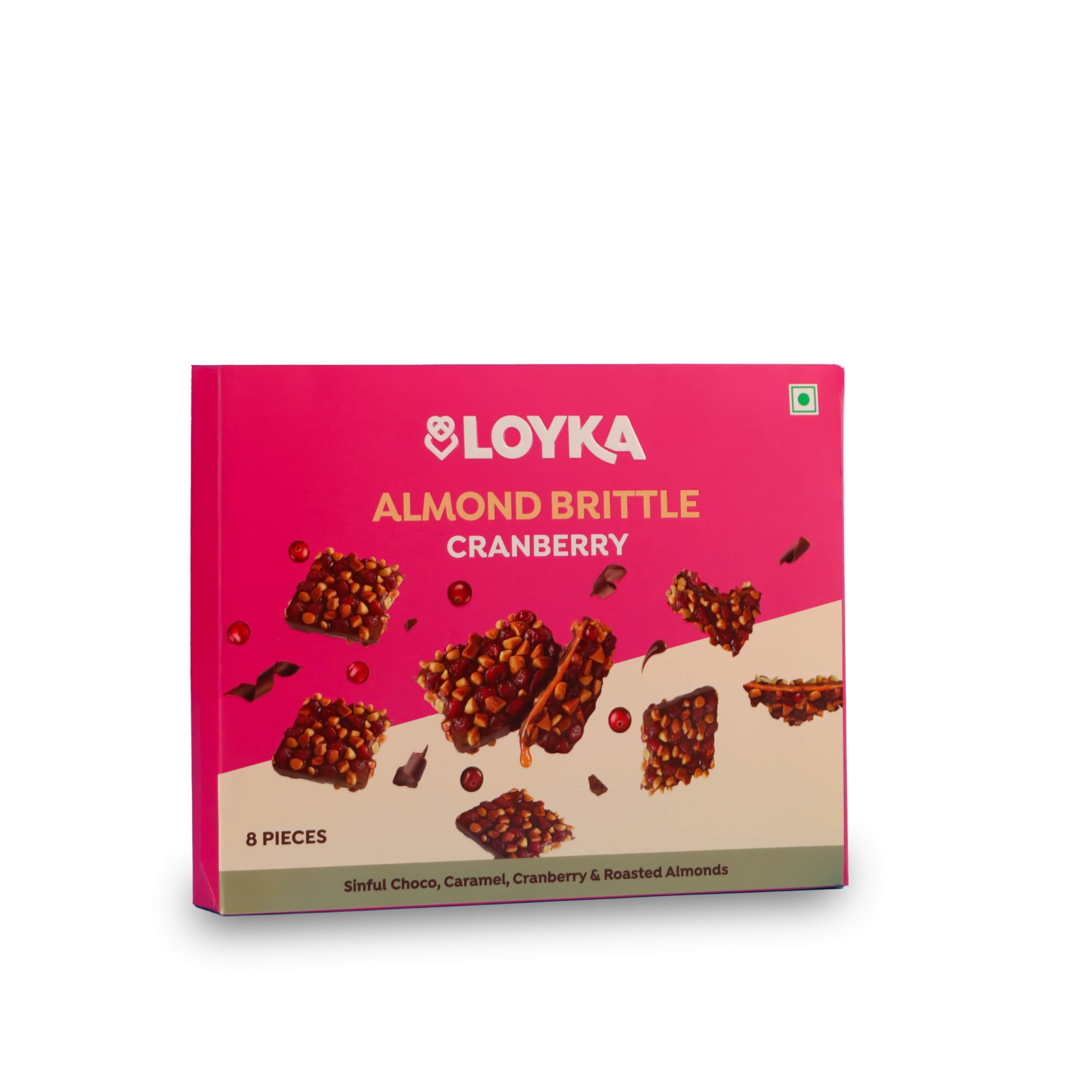 Loyka Almond Brittle Cranberry – 8pcs | Premium Chocolate Gift Hamper | Dark Choco, Almond & Cranberry Delight | Crunchy Nutty Indulgence-picture-11