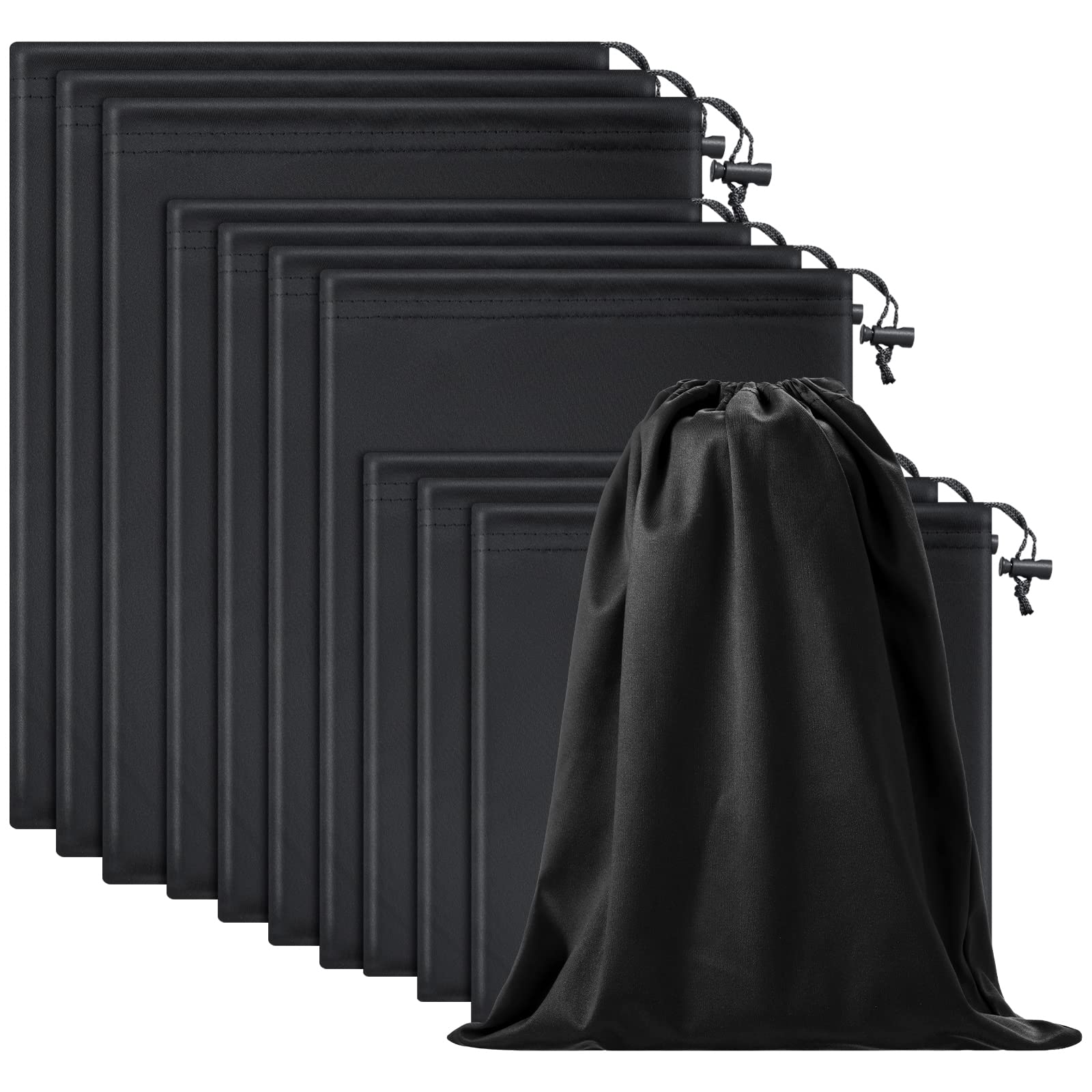 Photo 1 of 10 Pcs Toy Storage Bags Adult Drawstring Bag Toy Bags Foldable Ditty Bag Multi Camping Bags Storage Adjustable Small Microfiber Stuff Sack for Storage(Black, 6 x 6/10 x 7/11.8 x 9 Inch) 6 x 6/ 10 x 7/ 11.8 x 9 Inch Black