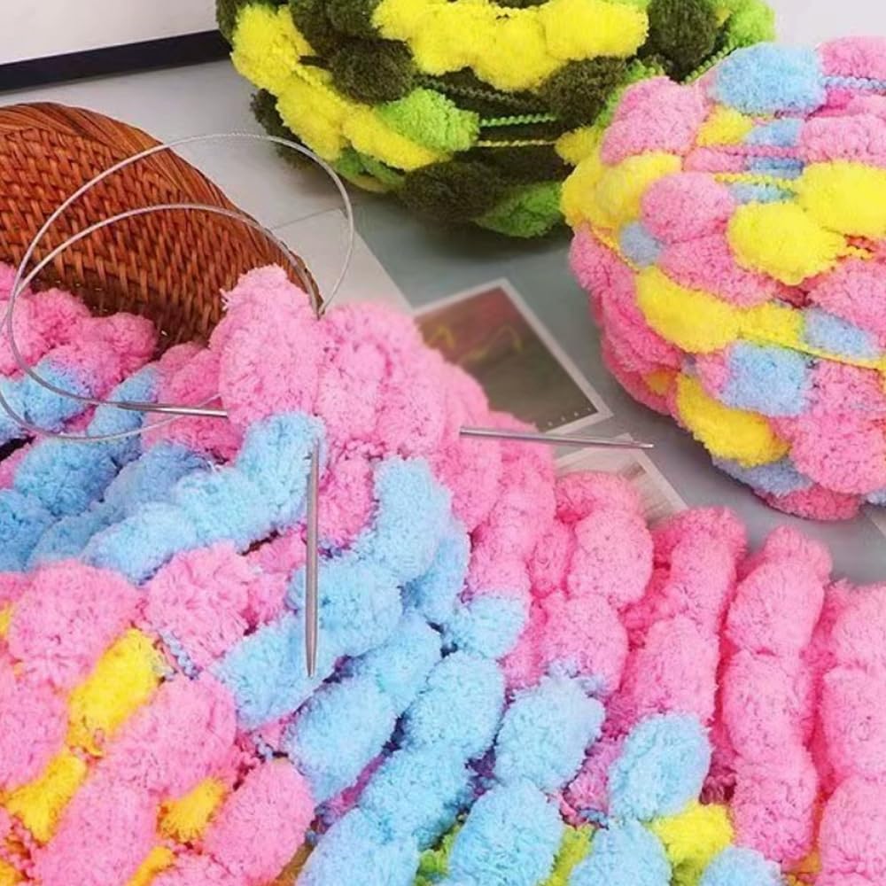 Bolas De Hilo De 500G, Pequeñas Formas De Pompones, Cojines De Sofá De Hilo Grueso De Punto, Bufandas/Mantas De Bricolaje,K