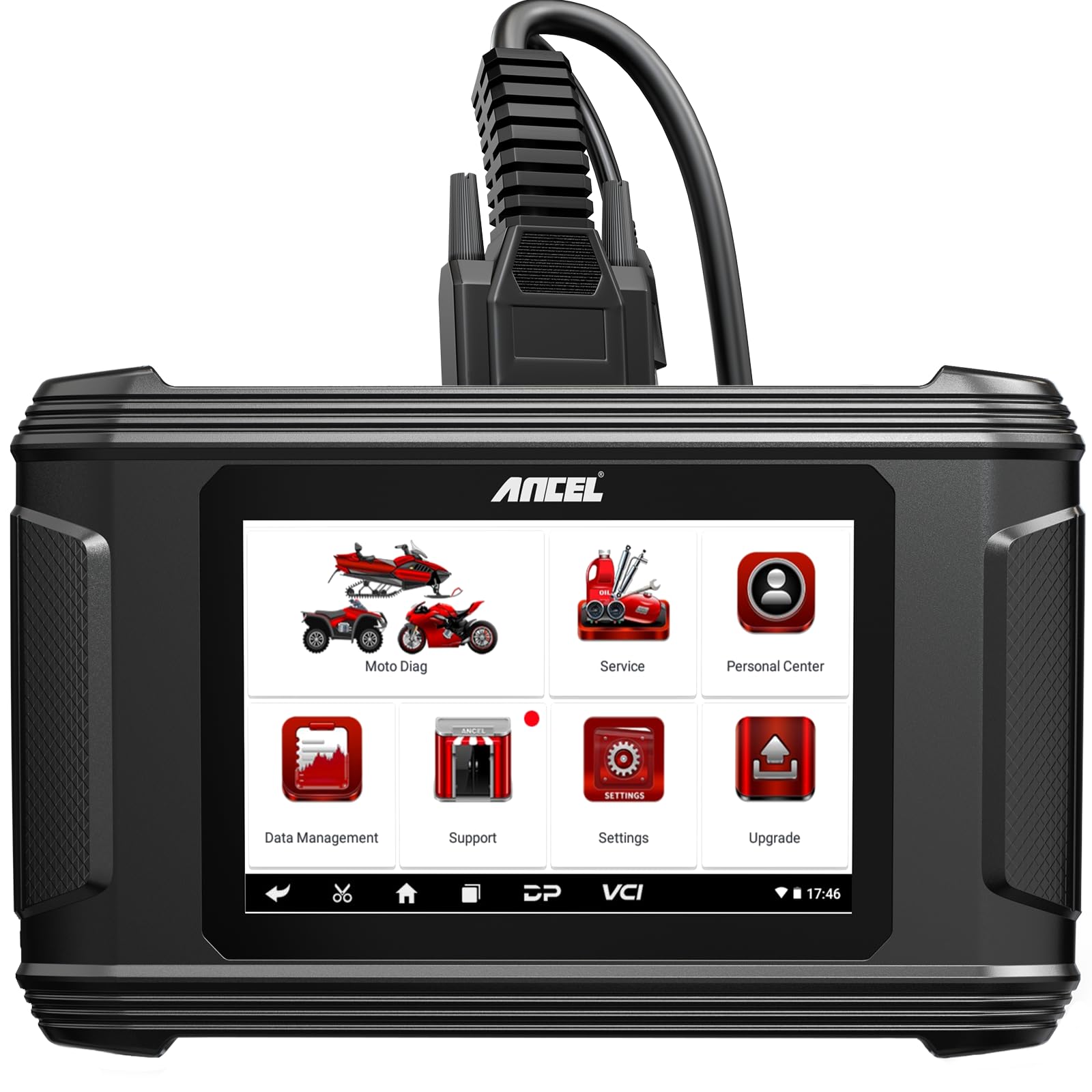ANCEL MT500 PRO Motorcycle Scanner, Full-System OBD2 Diagnostic Tool with Quick Service Resets & Advanced Programming, Fits for Harley, Honda, Yamaha, Indian, Kawasaki, Suzuki, Polaris, BRP, Victory
