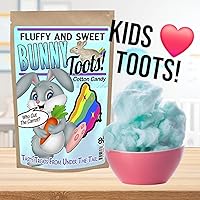 Vista 2 de Gears Out Bunny Toots - Caramelo de algodón divertido - Divertida cesta de Pascua - Relleno de calcetines - Bunny Toots - Algodón de azúcar