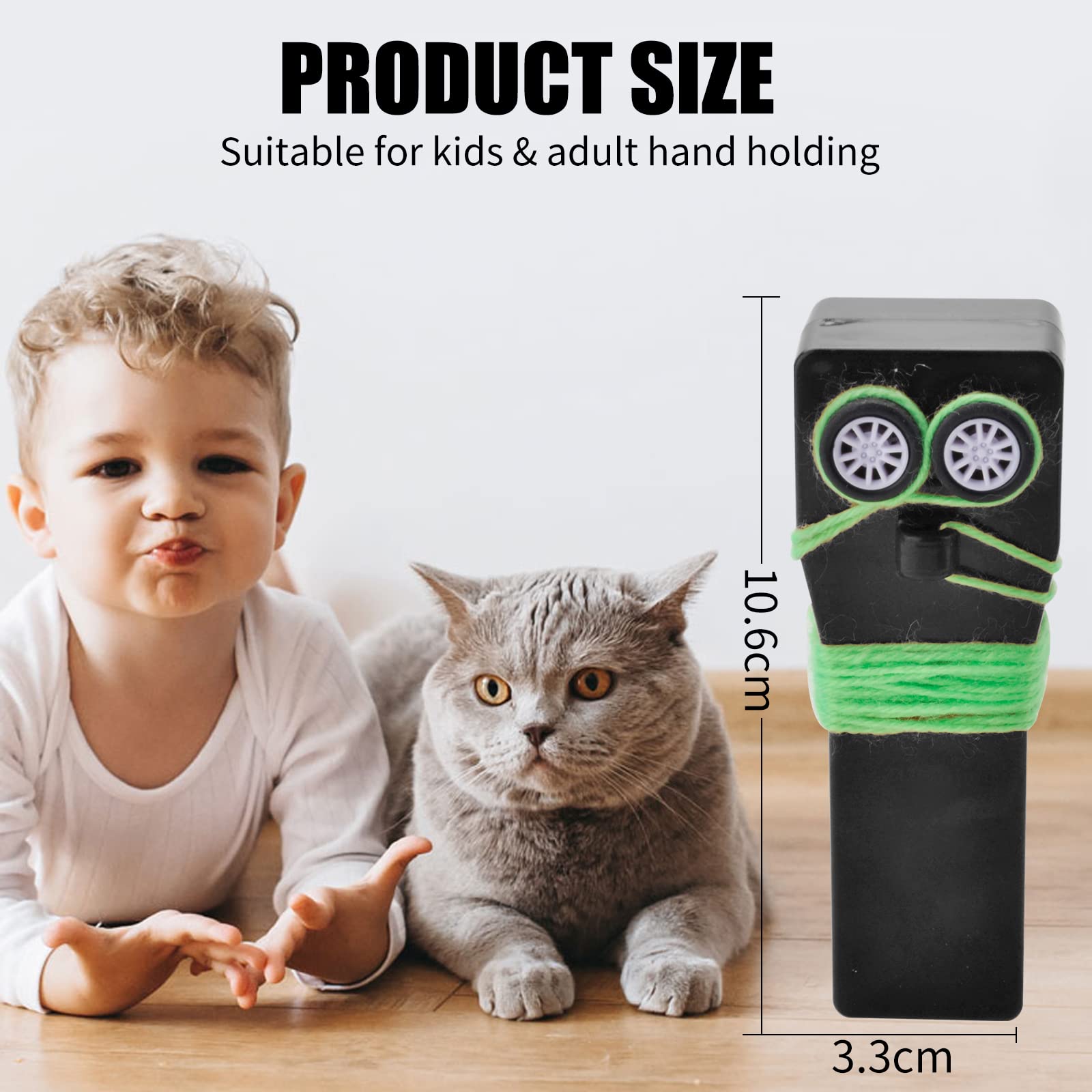 HENGBIRD Lasso String Shooterm de Lanceur, Loop Lasso String Shooter Jouet Portable Zip String Rope Lanceur Hélice Lasso String Shooter pour enfants, Nouveaux jouets pour chats (noir)