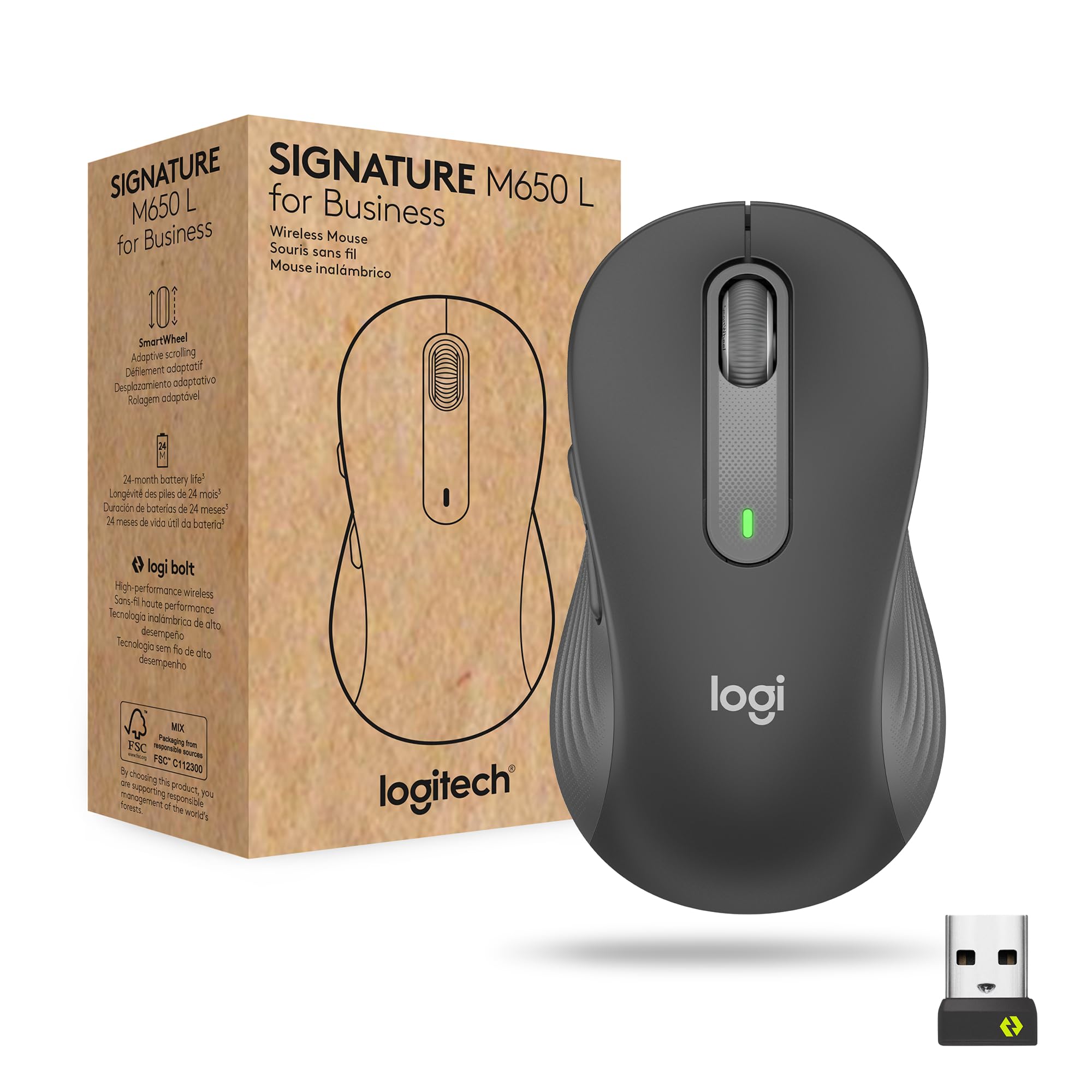 Logitech Signature M650 L for Business Wireless Mouse