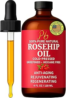 Rosehip Seed Oil – Cold-Pressed & Unrefined, Rosehip Oil for Face, Skin & Hair – Rose Hip oil for Scars, Wrinkles, Stretch Marks, Daily Hydration & Gua Sha Massage, 4 fl oz