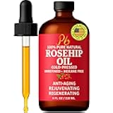 Rosehip Oil – Cold-Pressed & Unrefined, Rosehip Oil for Face, Skin & Hair – Rose Hip Seed oil for Scars, Wrinkles, Stretch Marks, Daily Hydration & Gua Sha Massage, 4 fl oz